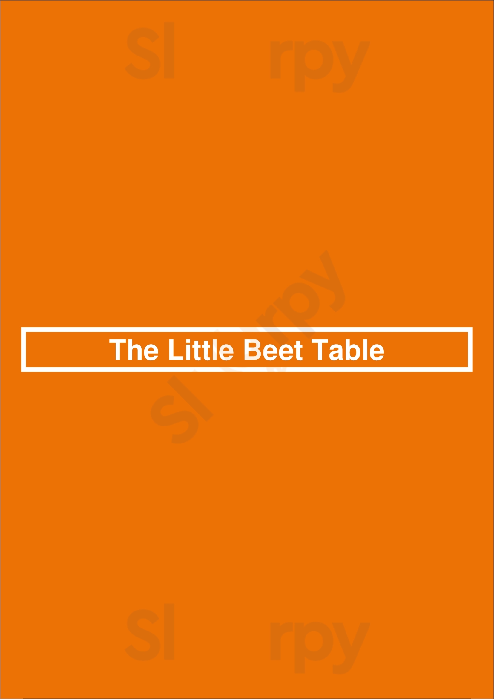 The Little Beet Table Chicago Menu - 1