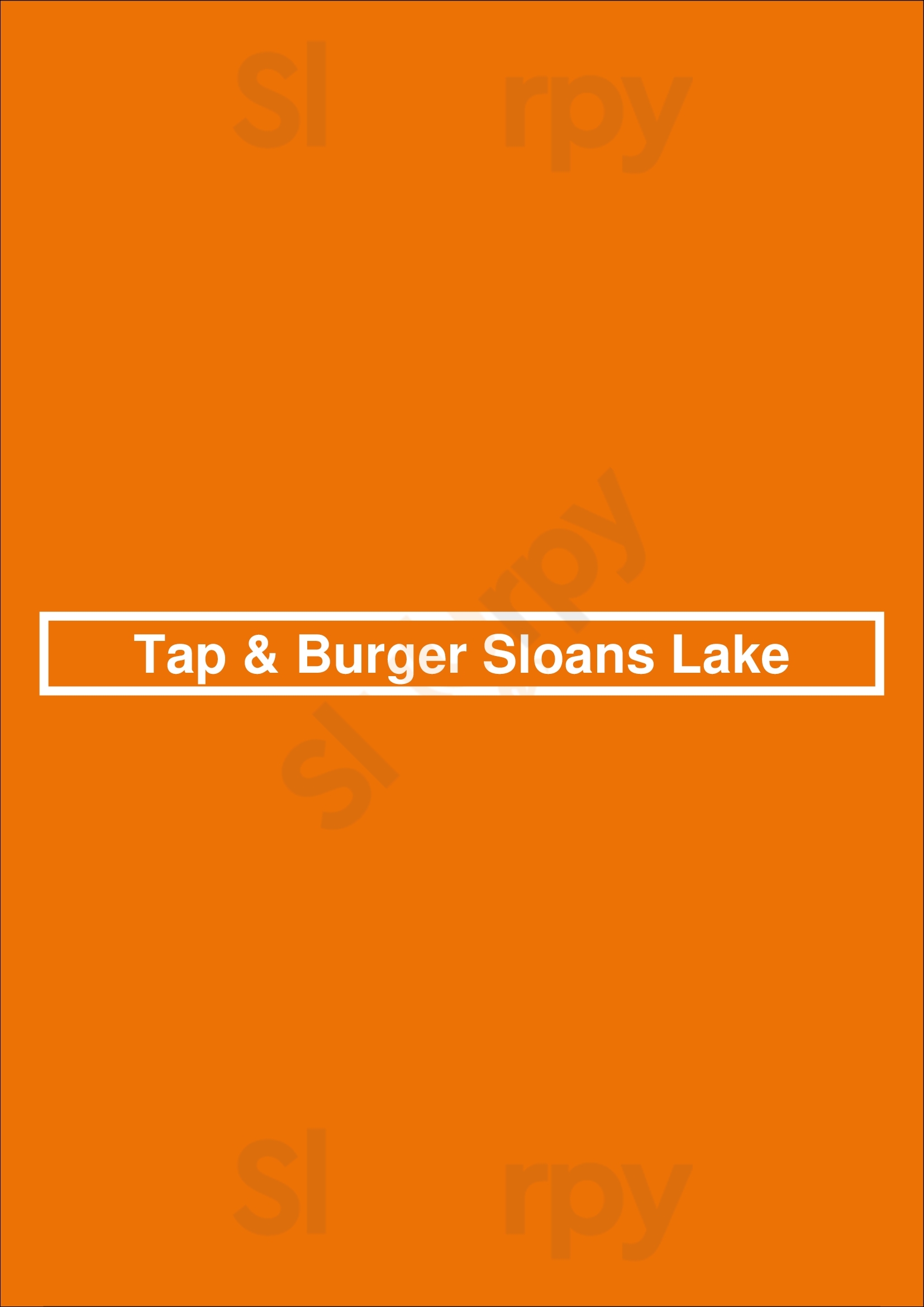 Sloan's Lake Tap & Burger Denver Menu - 1