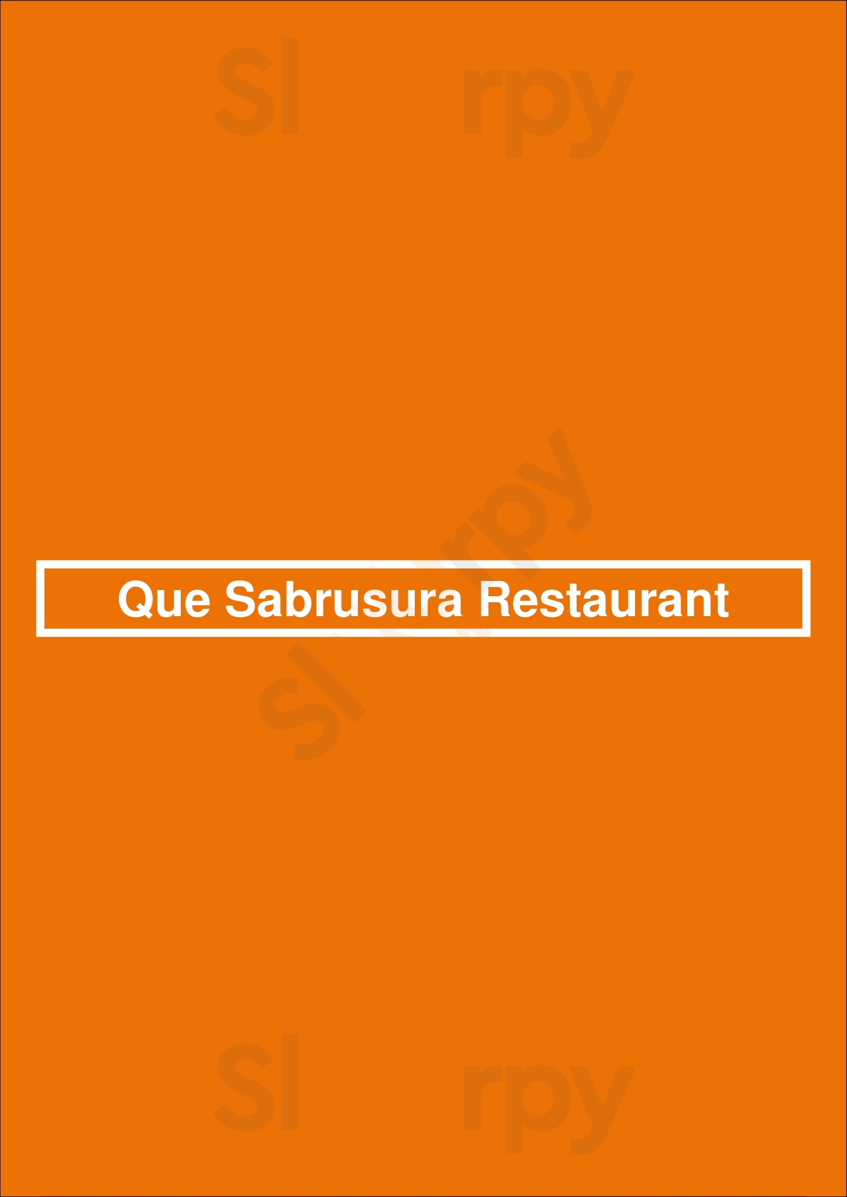 Main Menu - Que Sabrosura!