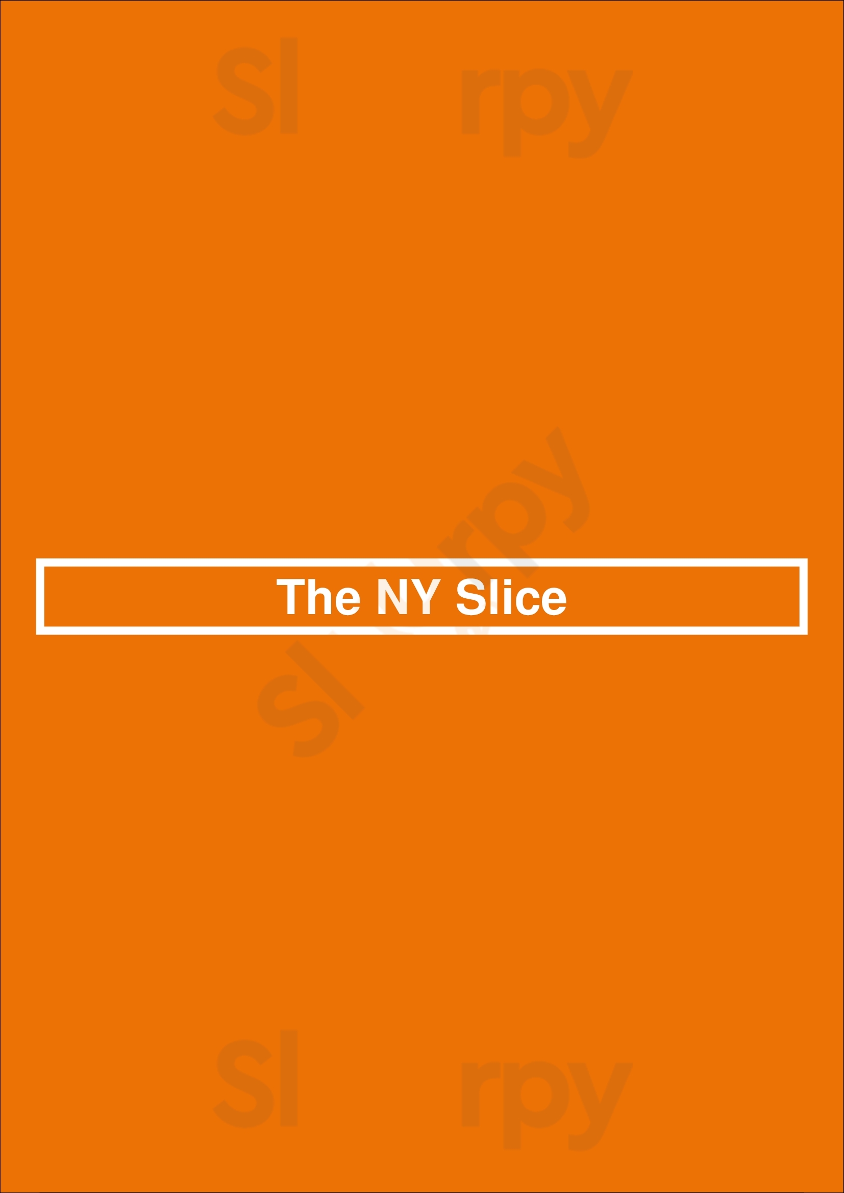 The Ny Slice Indianapolis Menu - 1