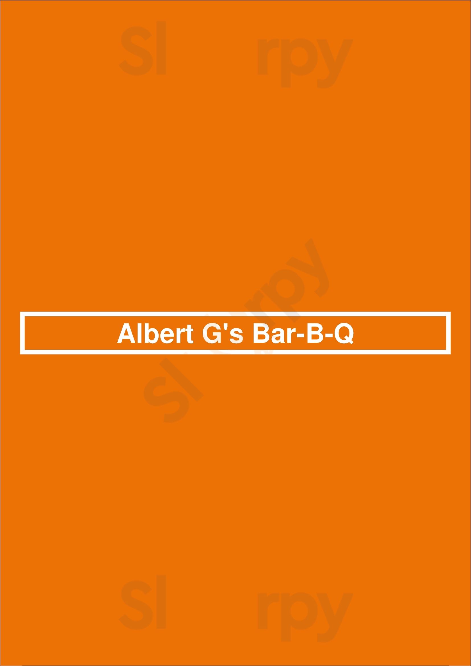 Albert G's Bar-b-q Tulsa Menu - 1