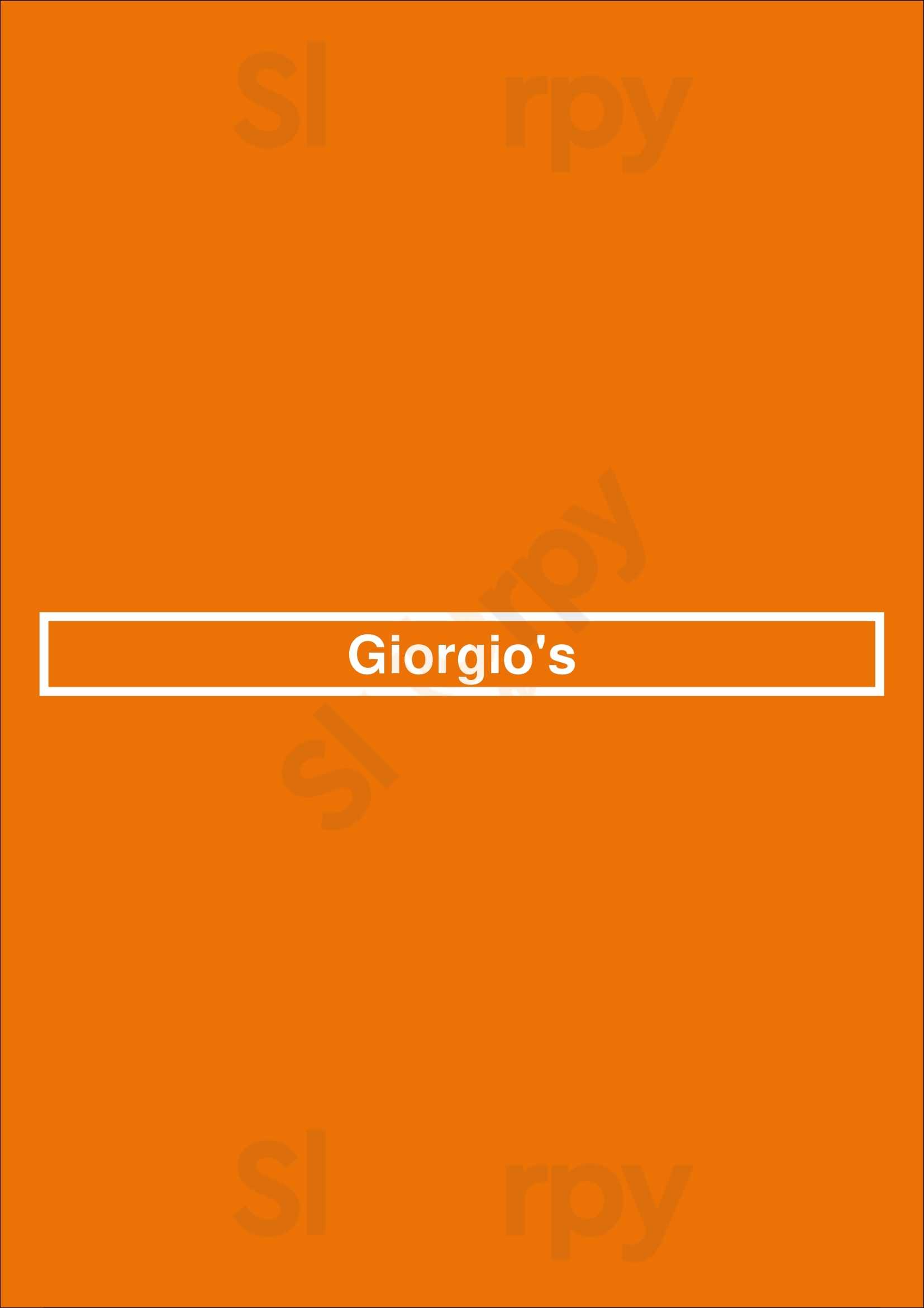 Main Menu - Giorgio's
