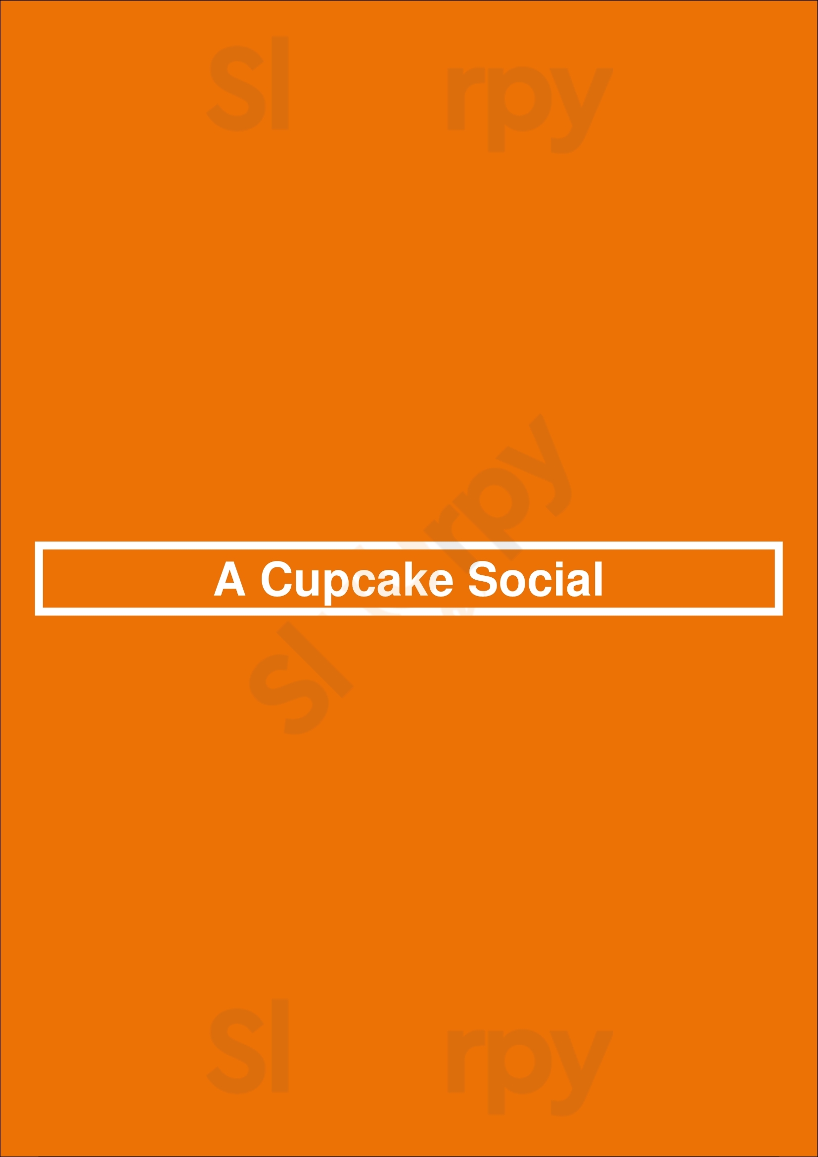 A Cupcake Social Minneapolis Menu - 1
