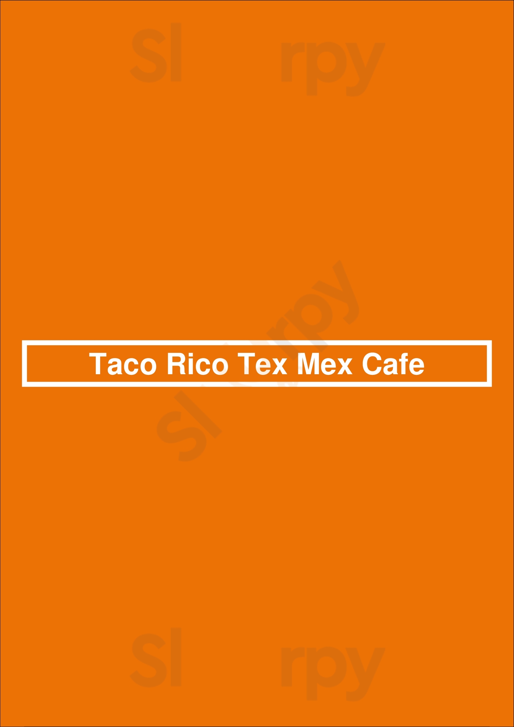 Taco Rico Tex Mex Cafe Miami Menu - 1