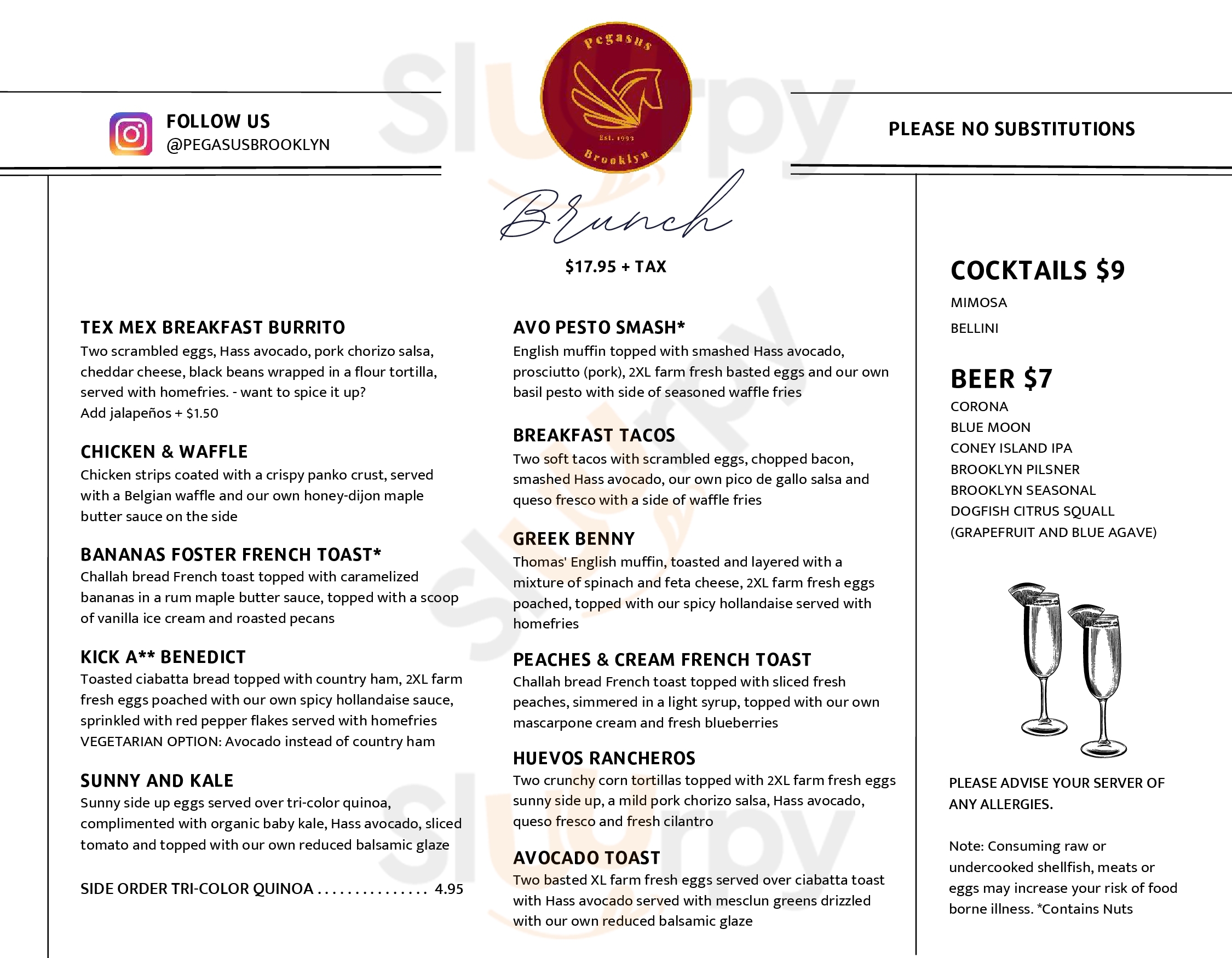 Pegasus Restaurant Brooklyn Menu - 1