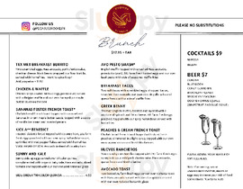 Pegasus Restaurant menu