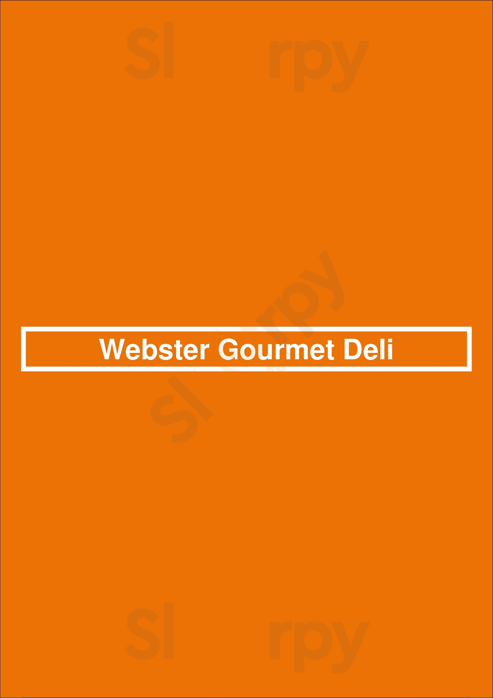 Main Menu - Webster Gourmet Deli