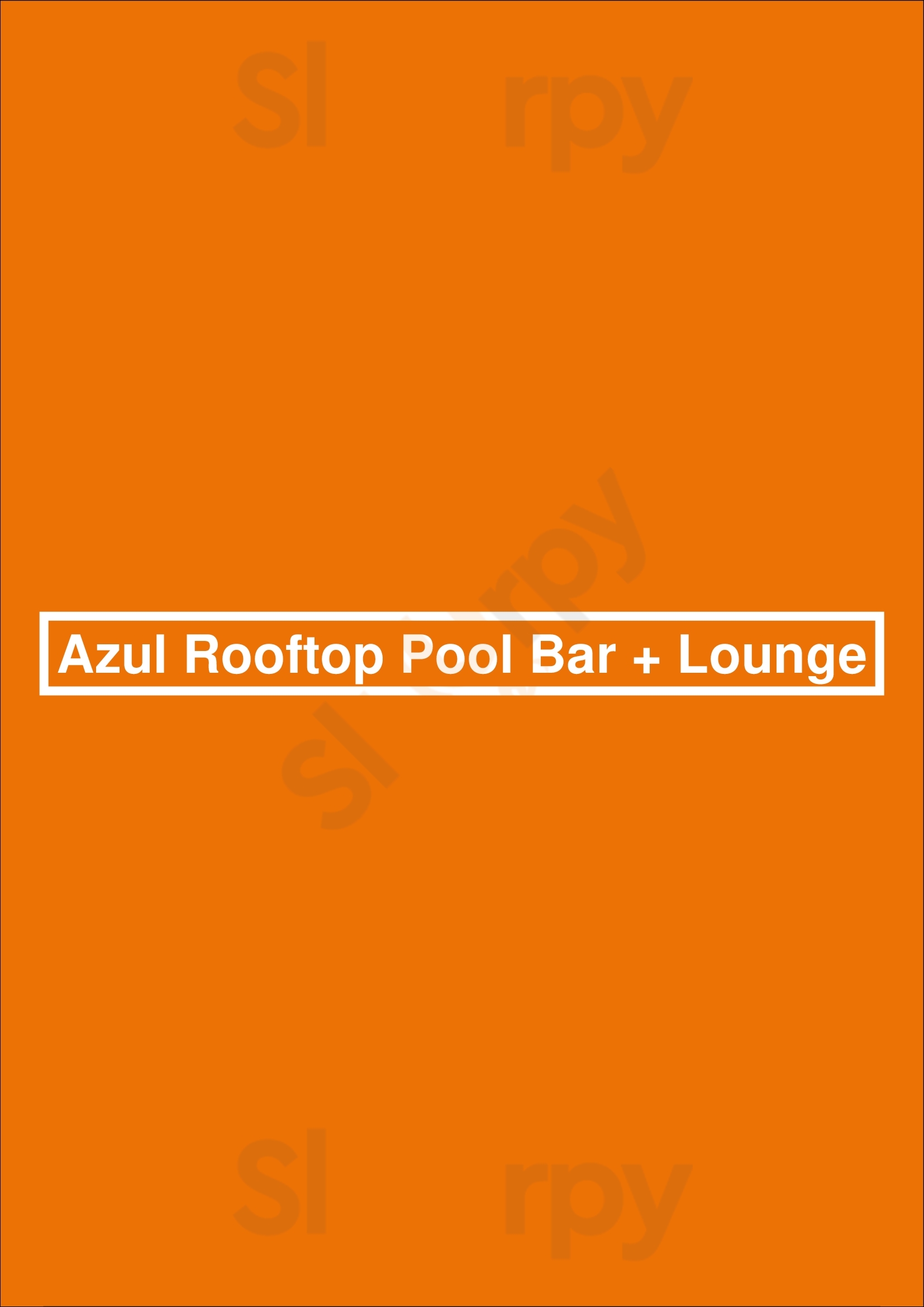 Azul Rooftop Austin Menu - 1