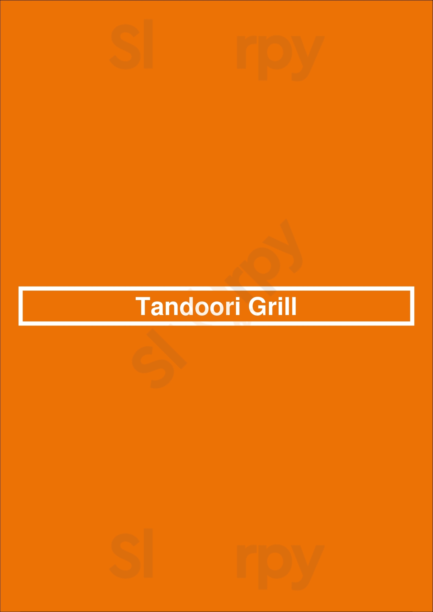 Main Menu - Tandoori Grill