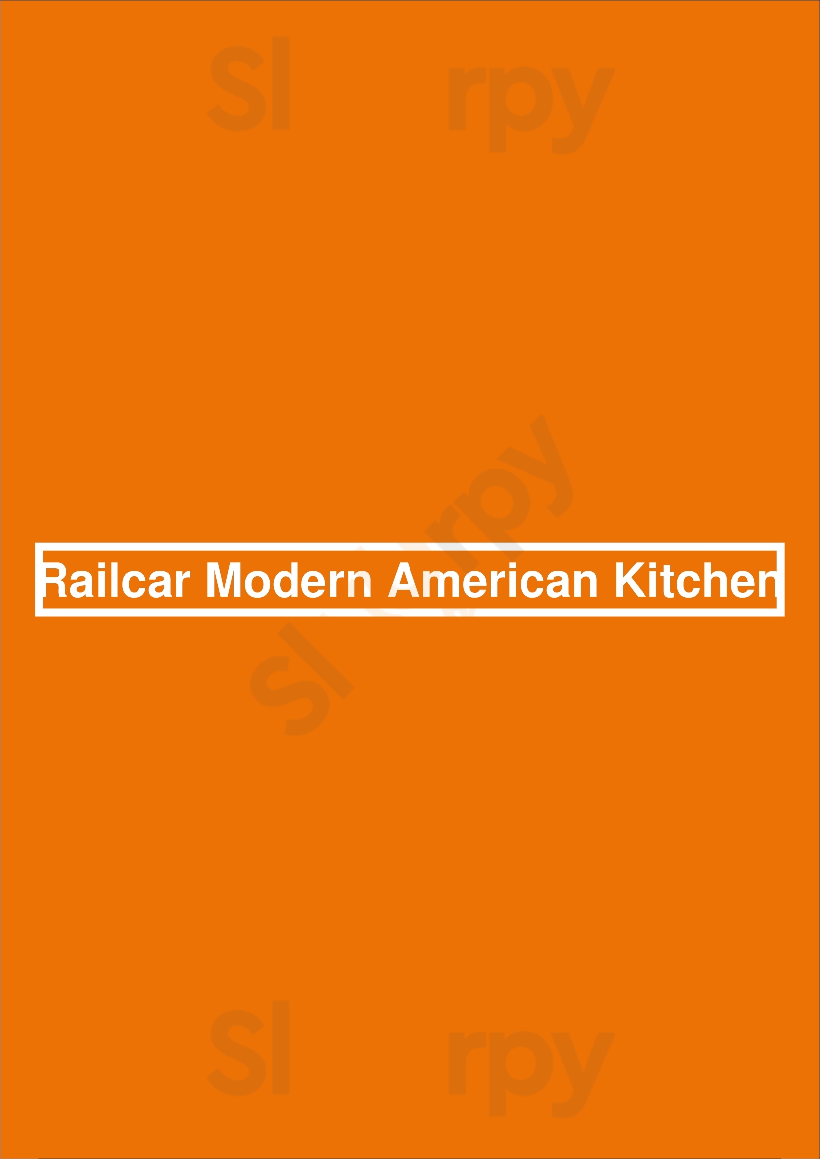Railcar Modern American Kitchen Omaha Menu - 1
