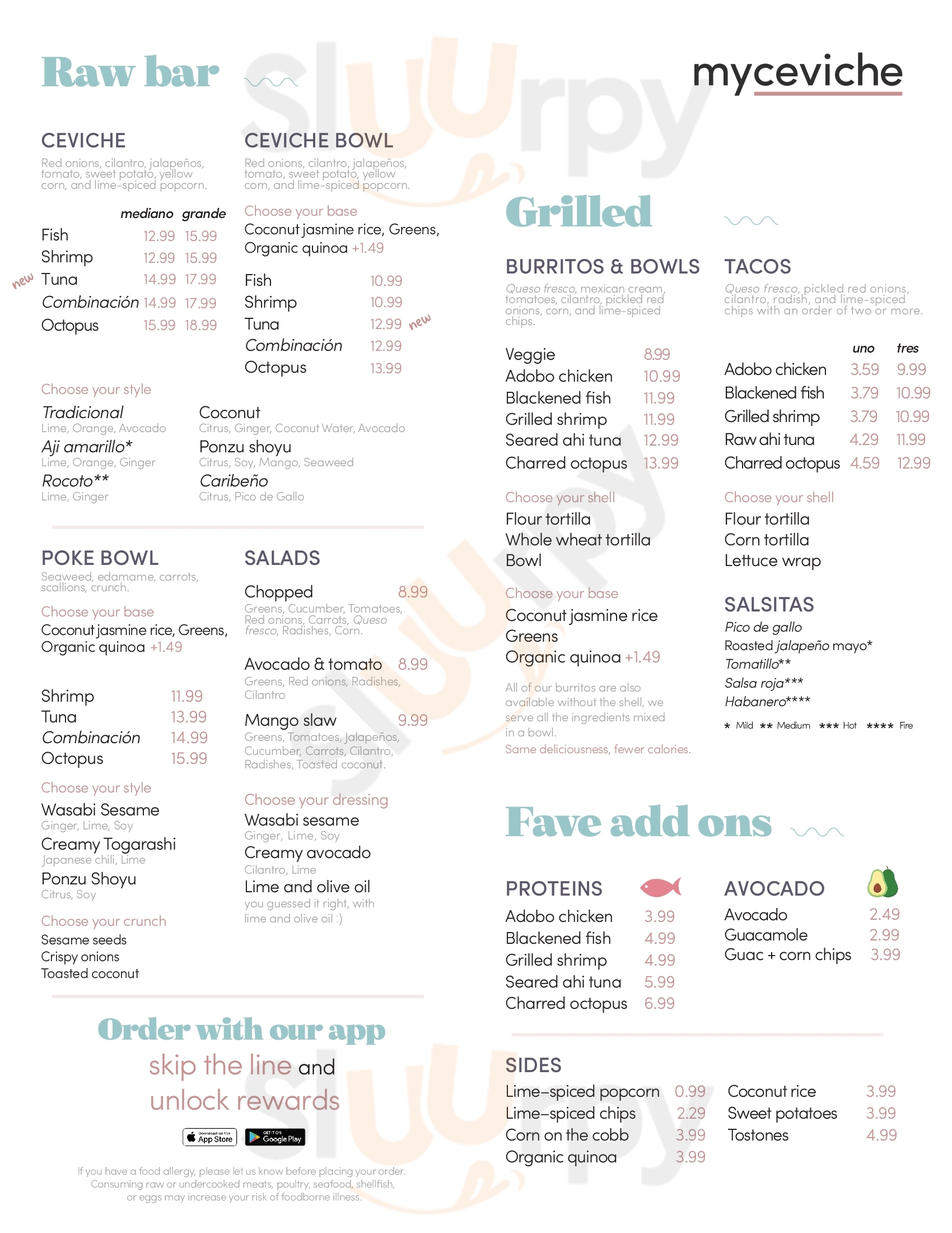 Main Menu - My Ceviche