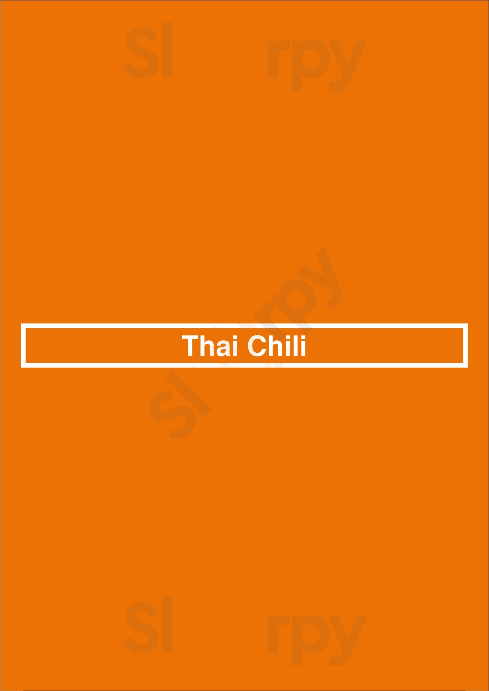 Main Menu - Thai Chili