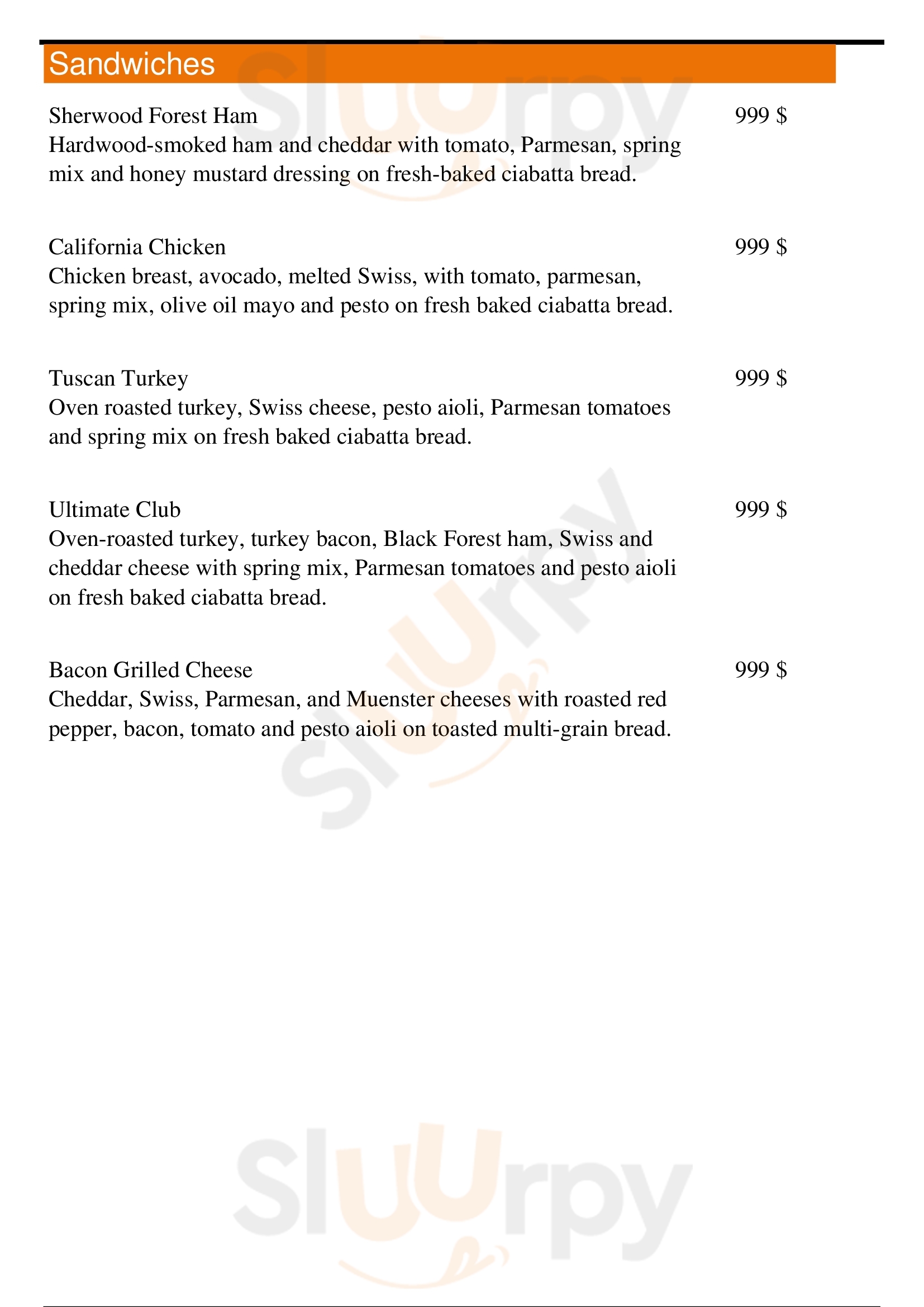 Dunn Brothers Coffee menù, Minneapolis Main Menu Sluurpy