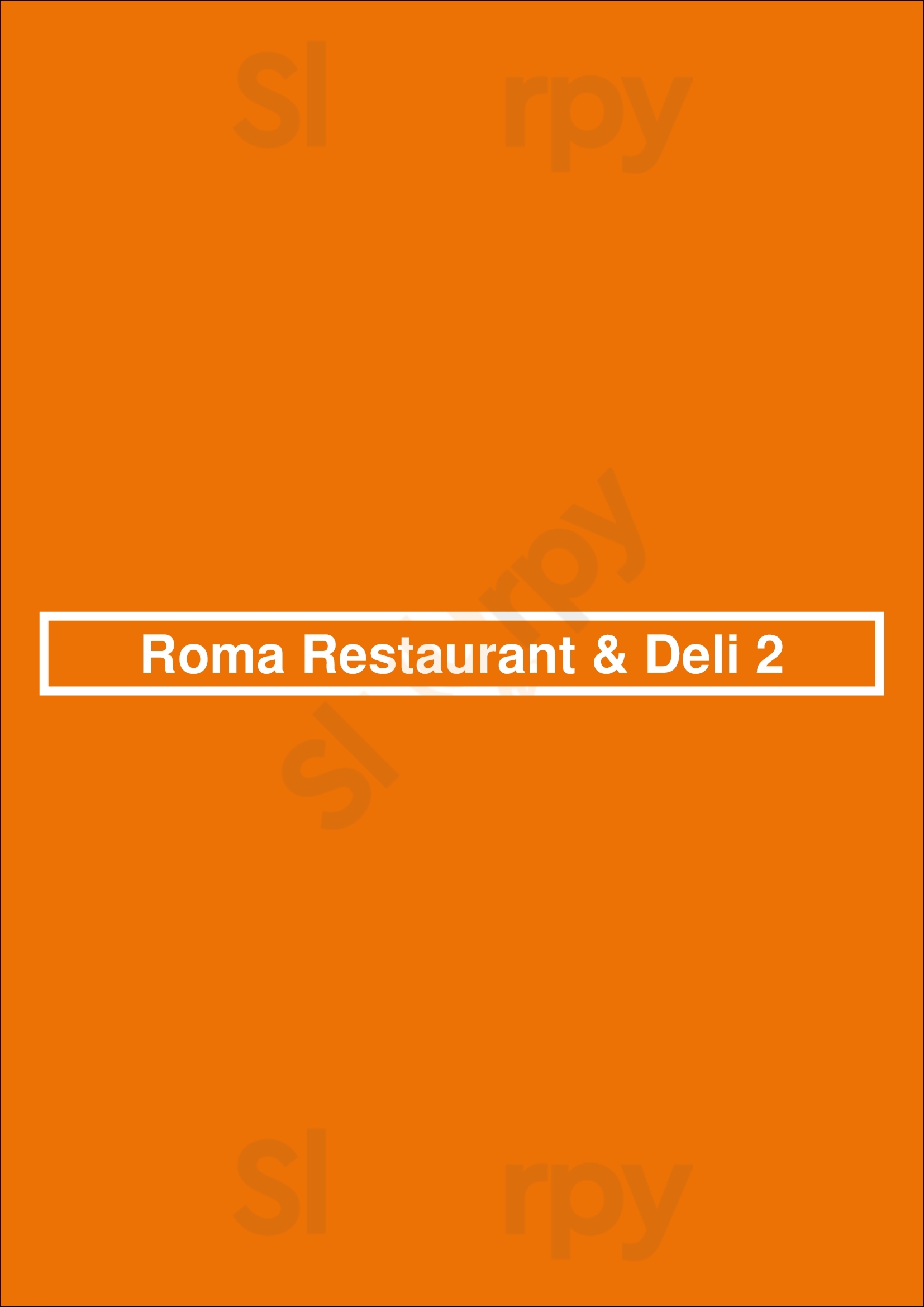 Main Menu - Roma Restaurant & Deli 2