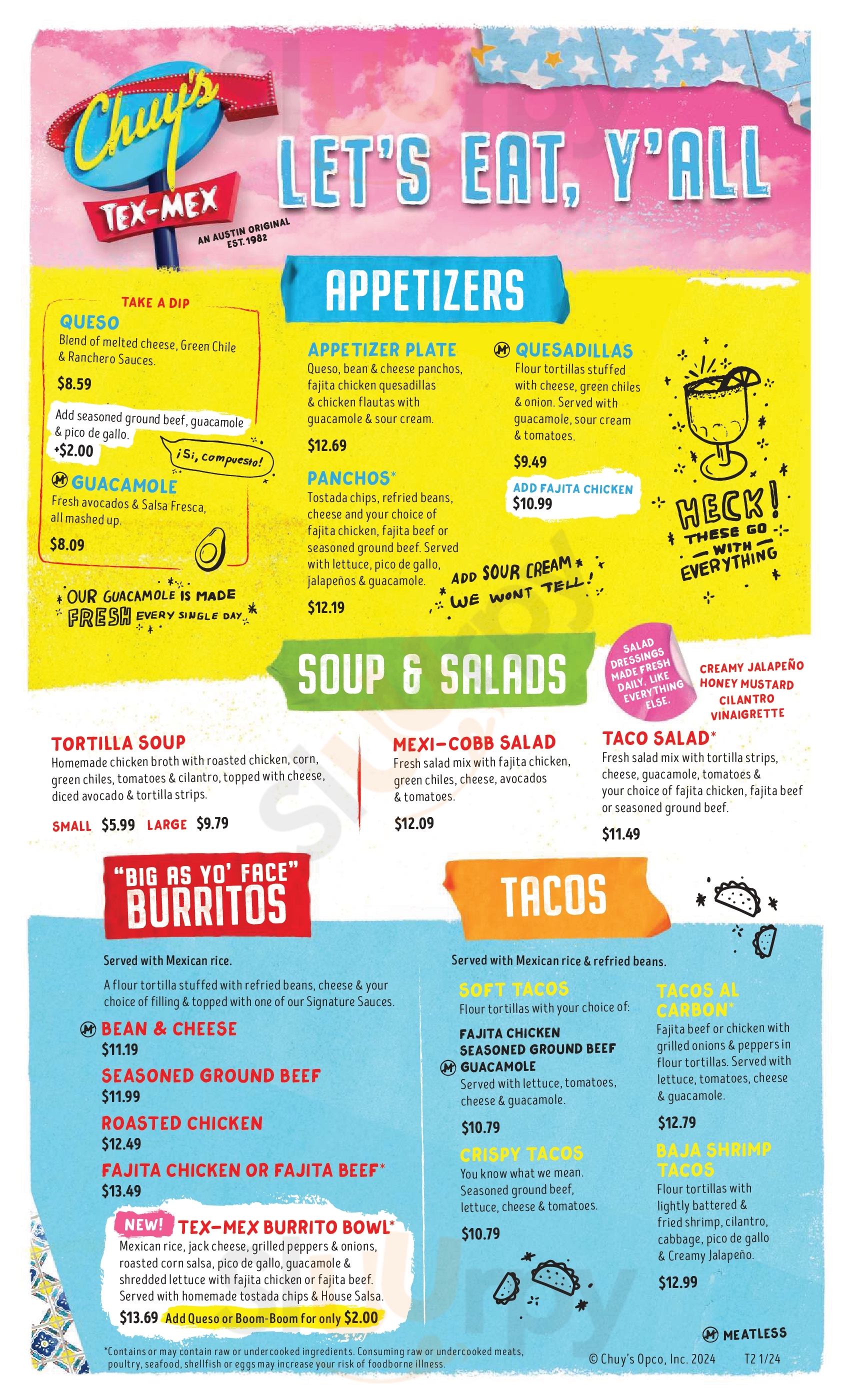 Main Menu - Chuy's Mexican Restaurant