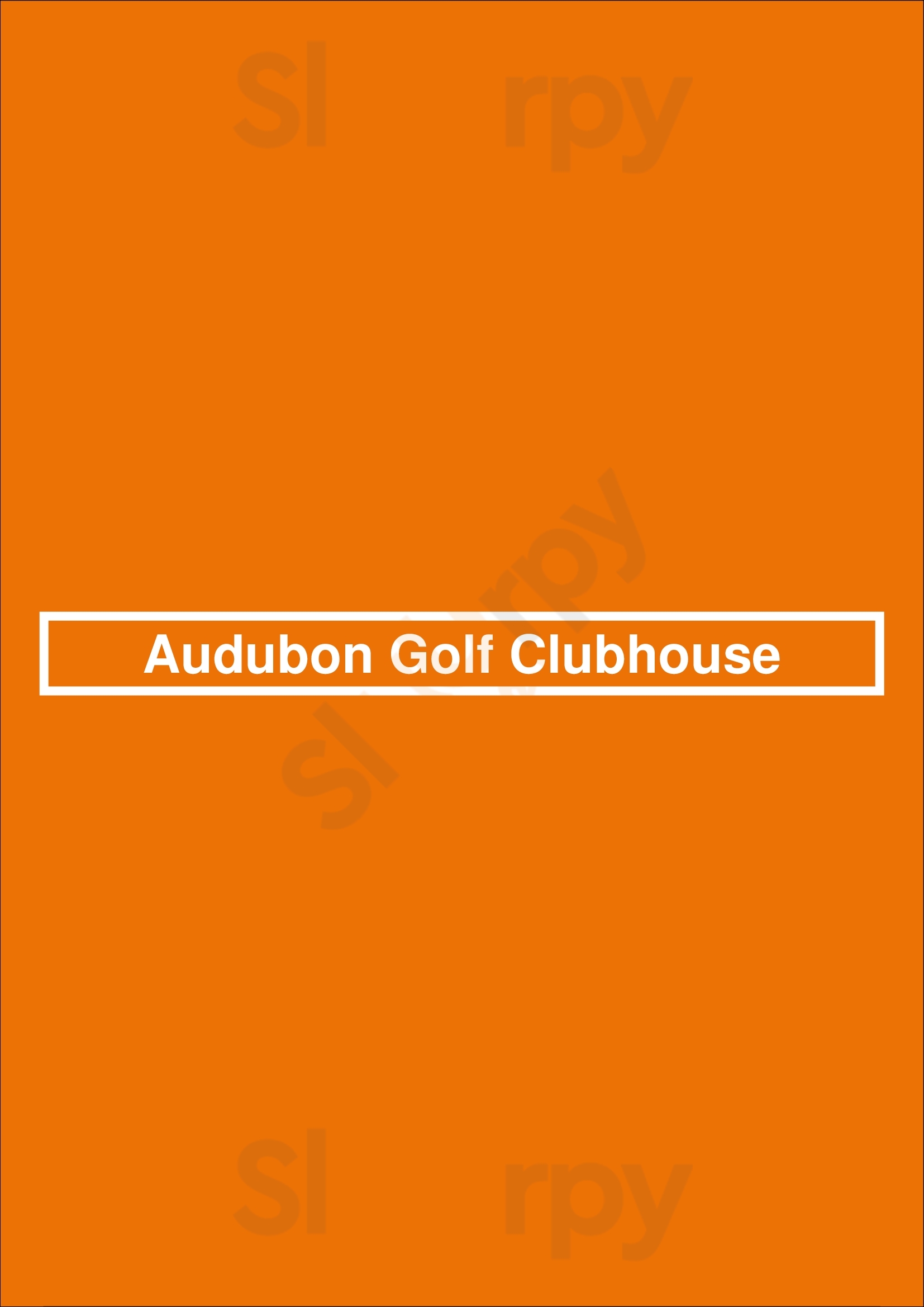 Audubon Golf Clubhouse New Orleans Menu - 1