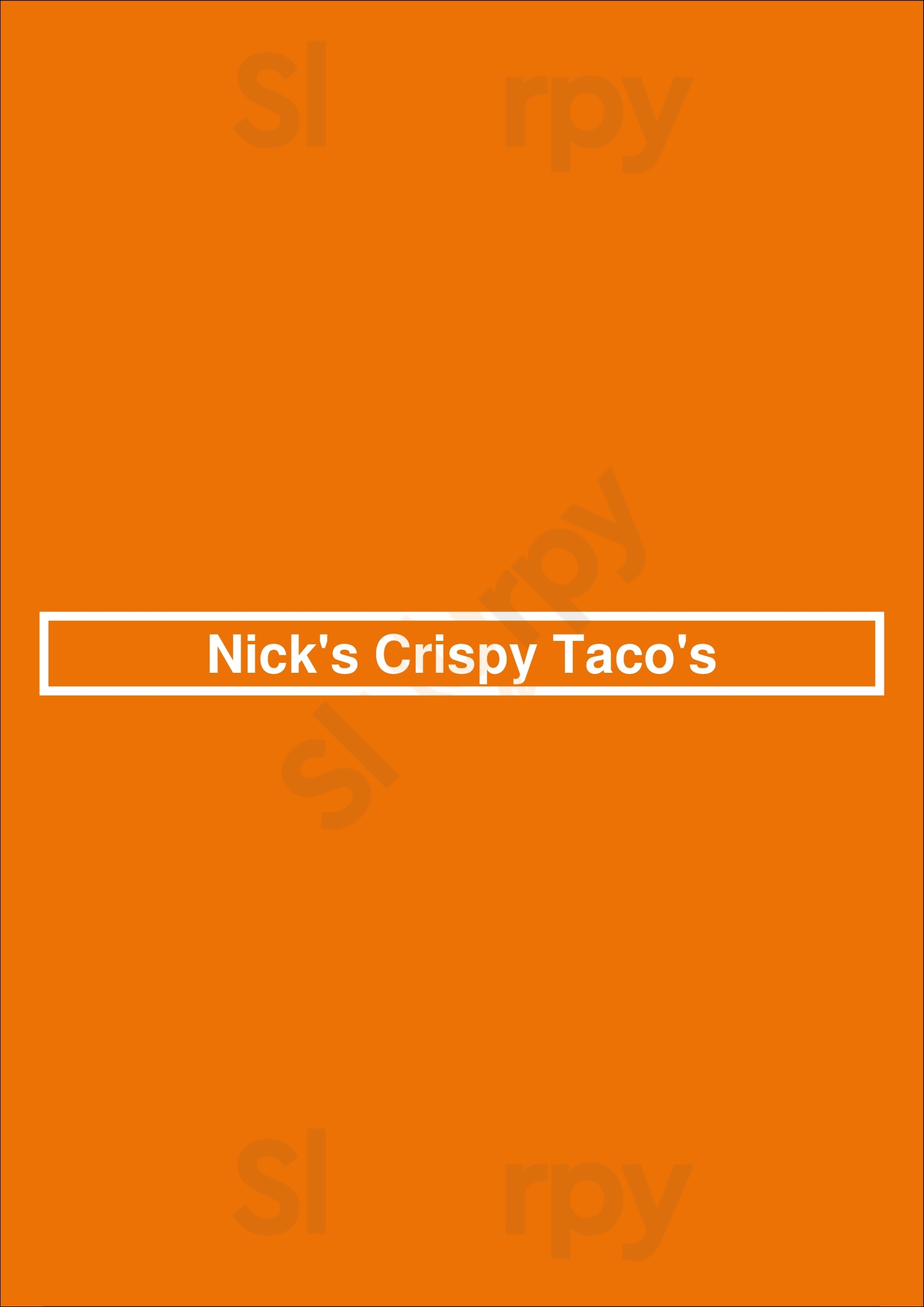 Nick's Crispy Taco's San Francisco Menu - 1