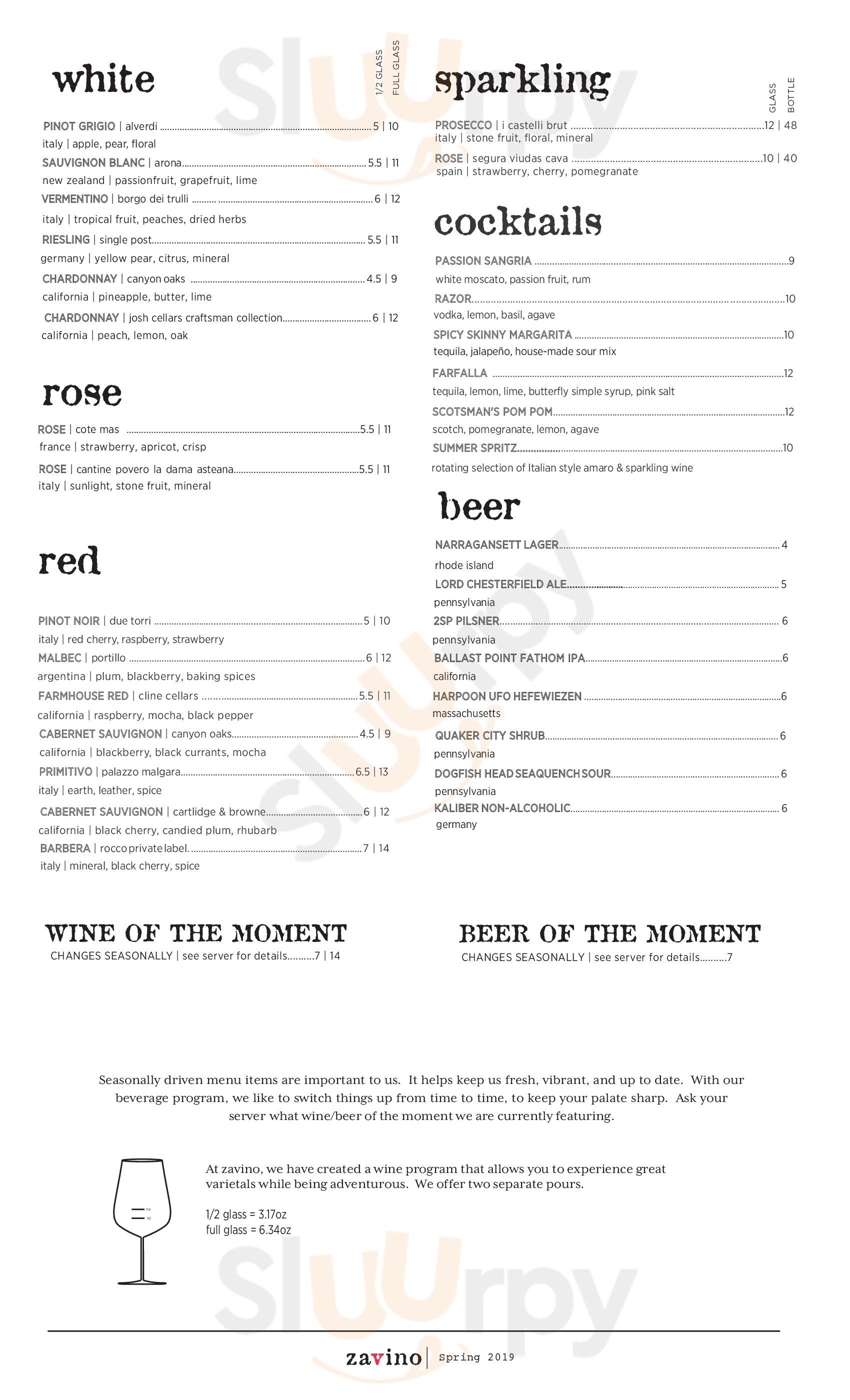 Zavino University City Philadelphia Menu - 1