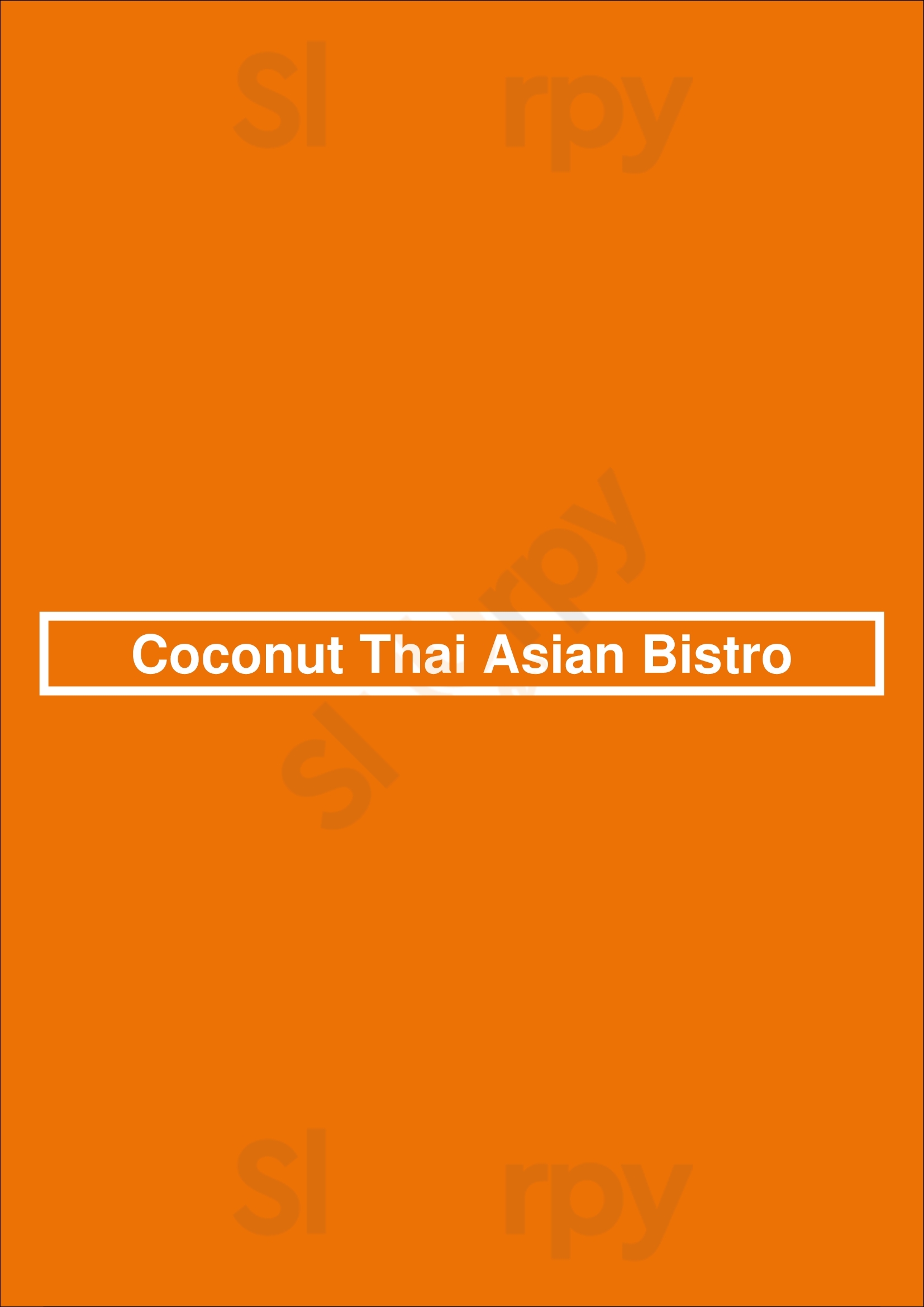 Coconut Thai Asian Bistro San Diego Menu - 1