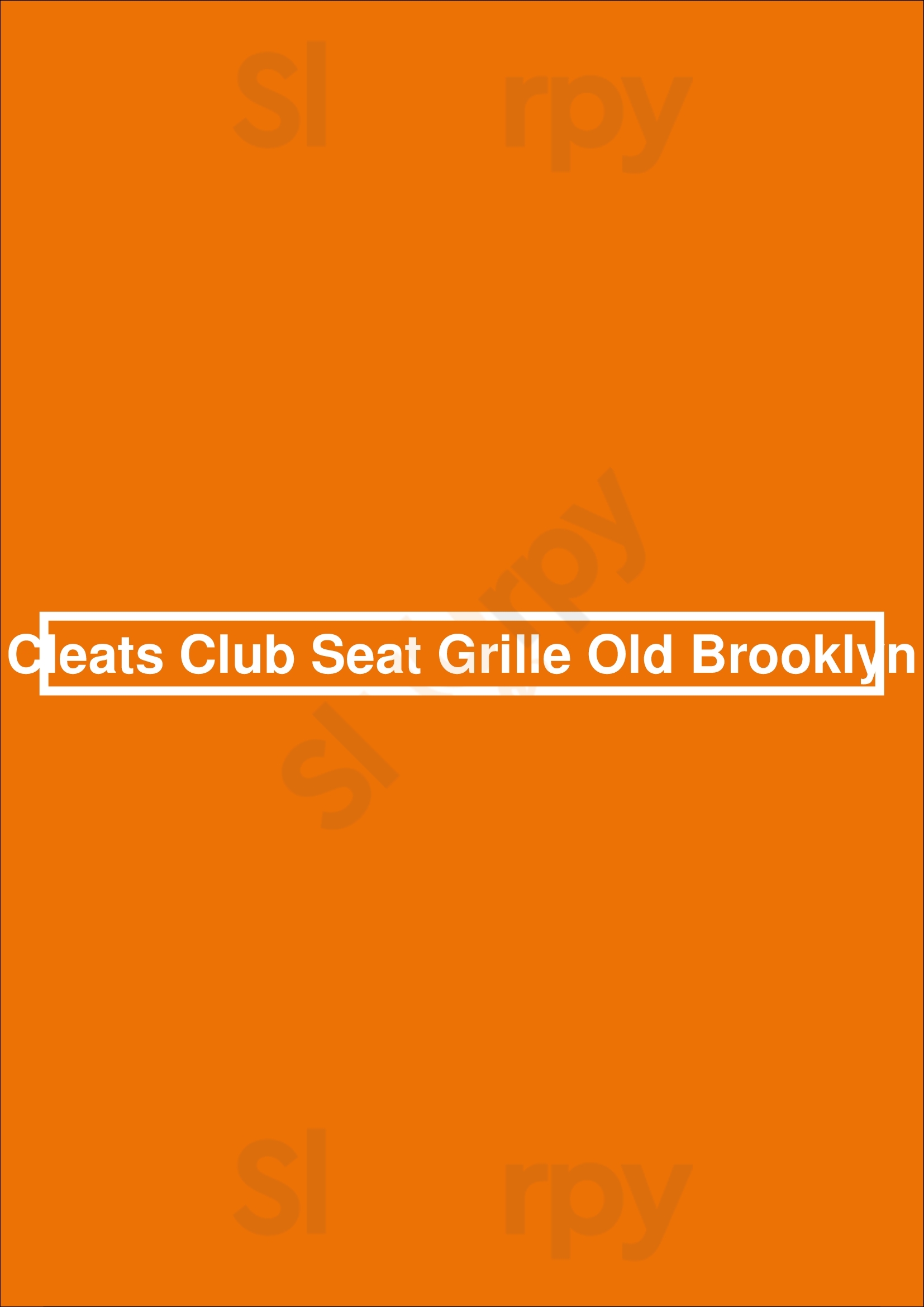 Cleats Club Seat Grille Old Brooklyn Cleveland Menu - 1