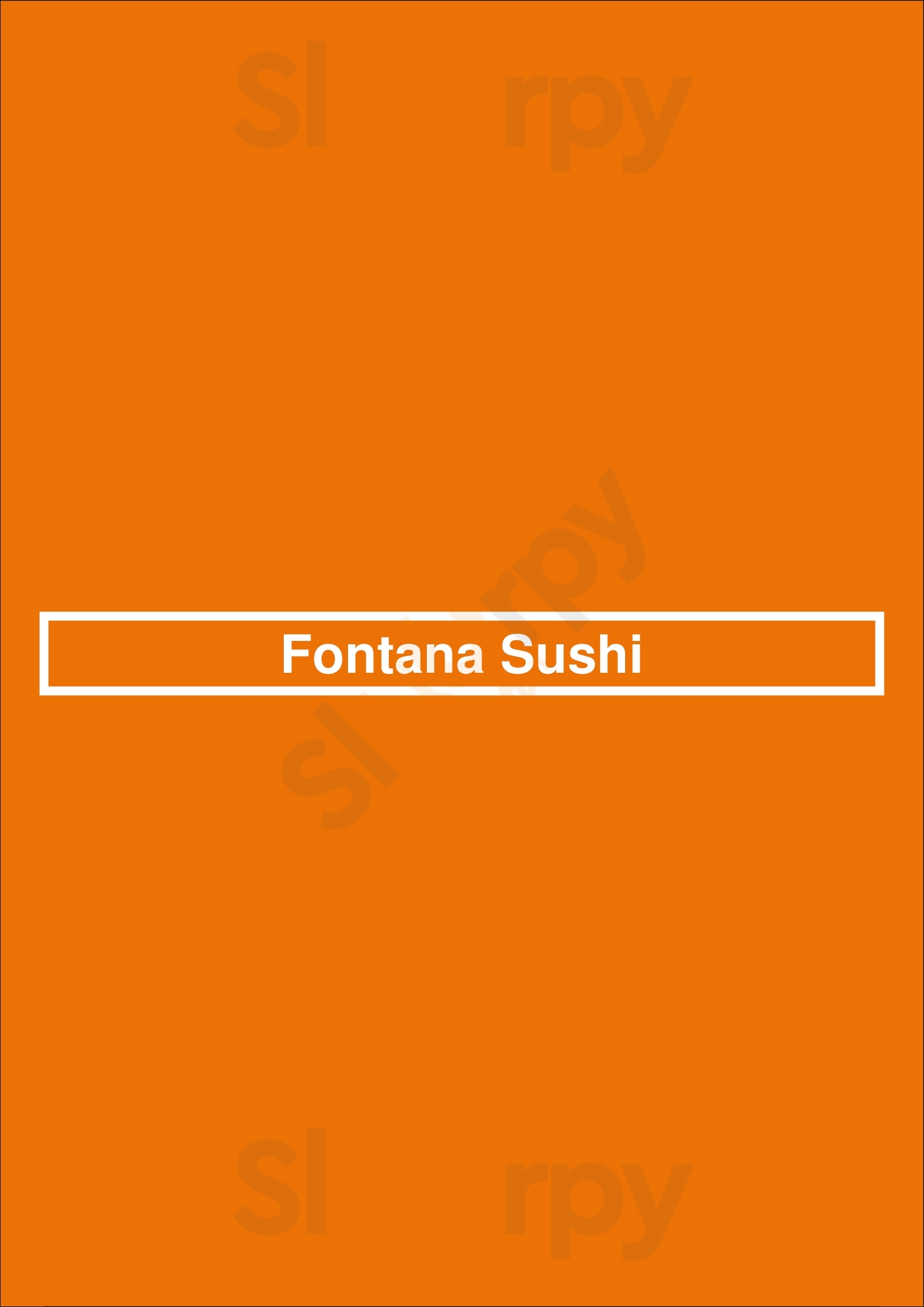 Fontana Sushi Denver Menu - 1