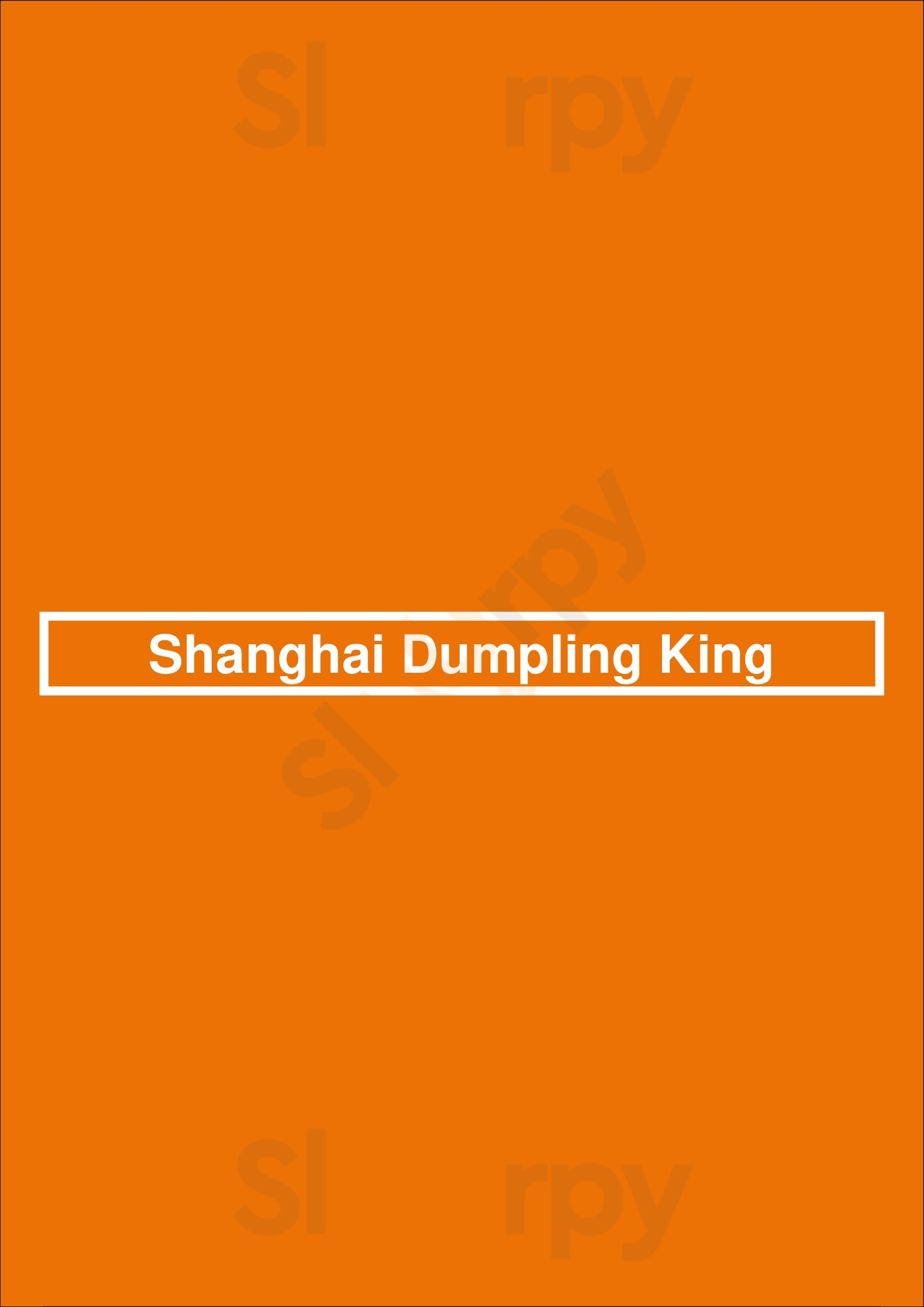 Shanghai Dumpling King San Francisco Menu - 1