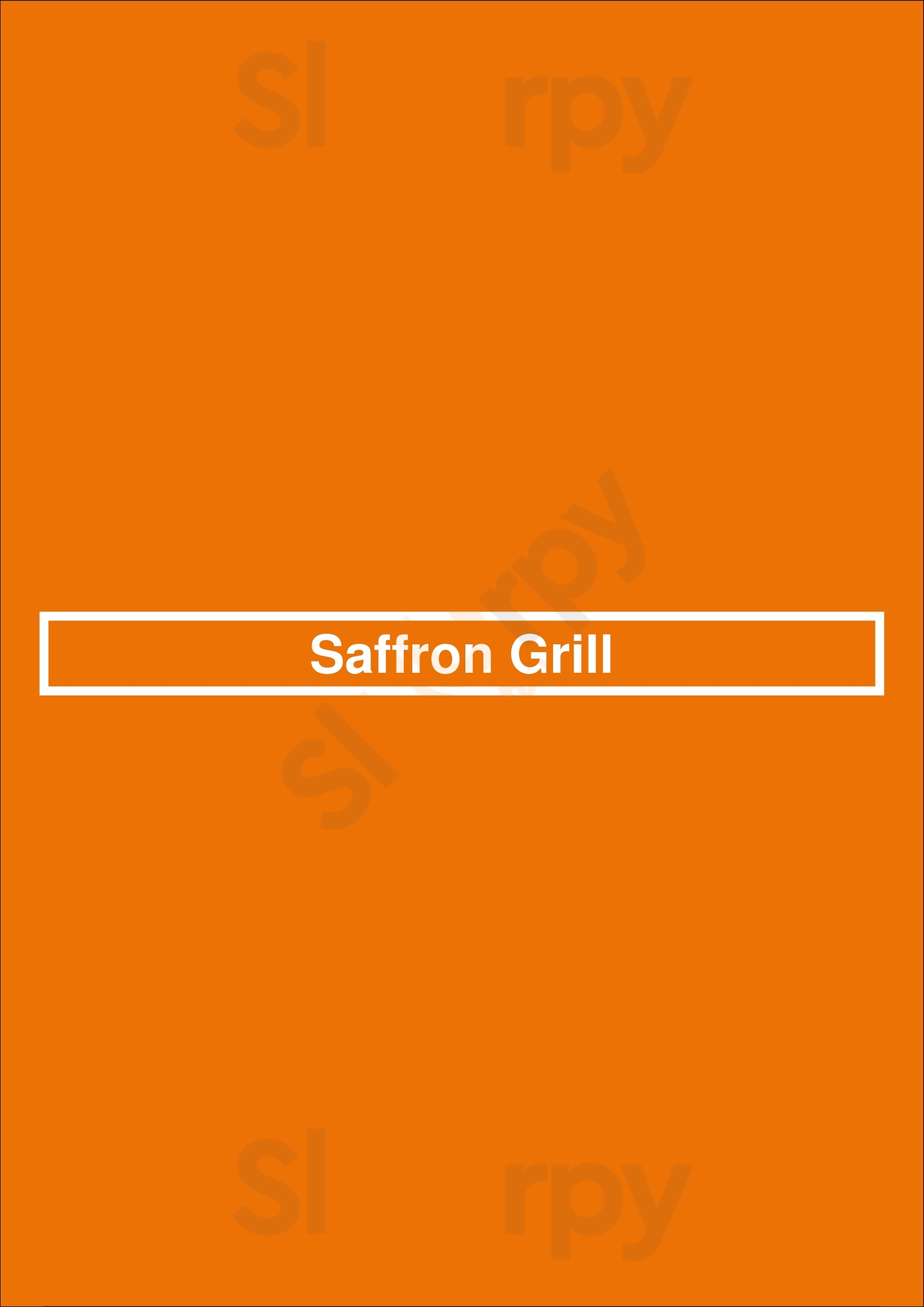 Main Menu - Saffron Grill