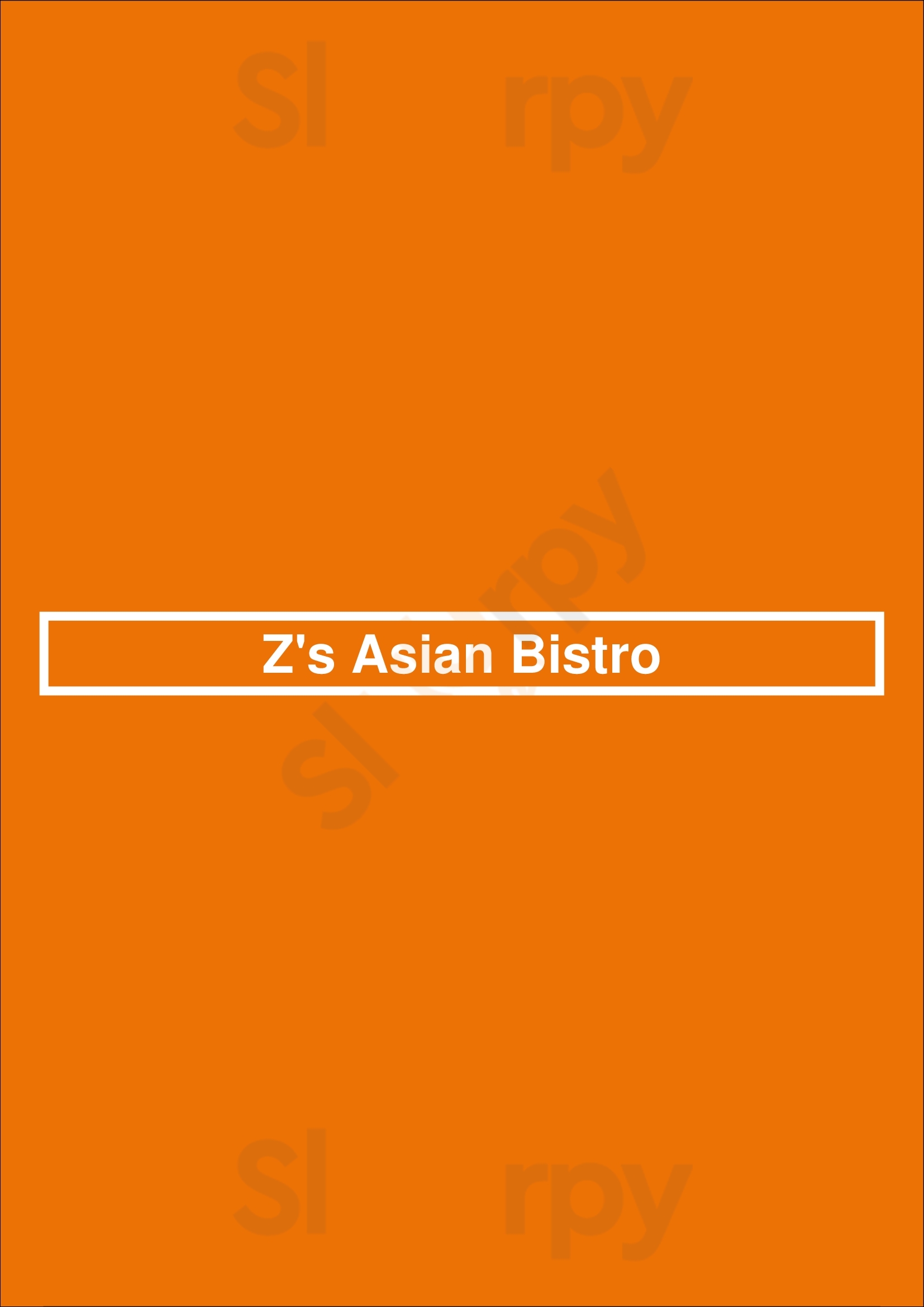 Z's Asian Bistro Columbus Menu - 1