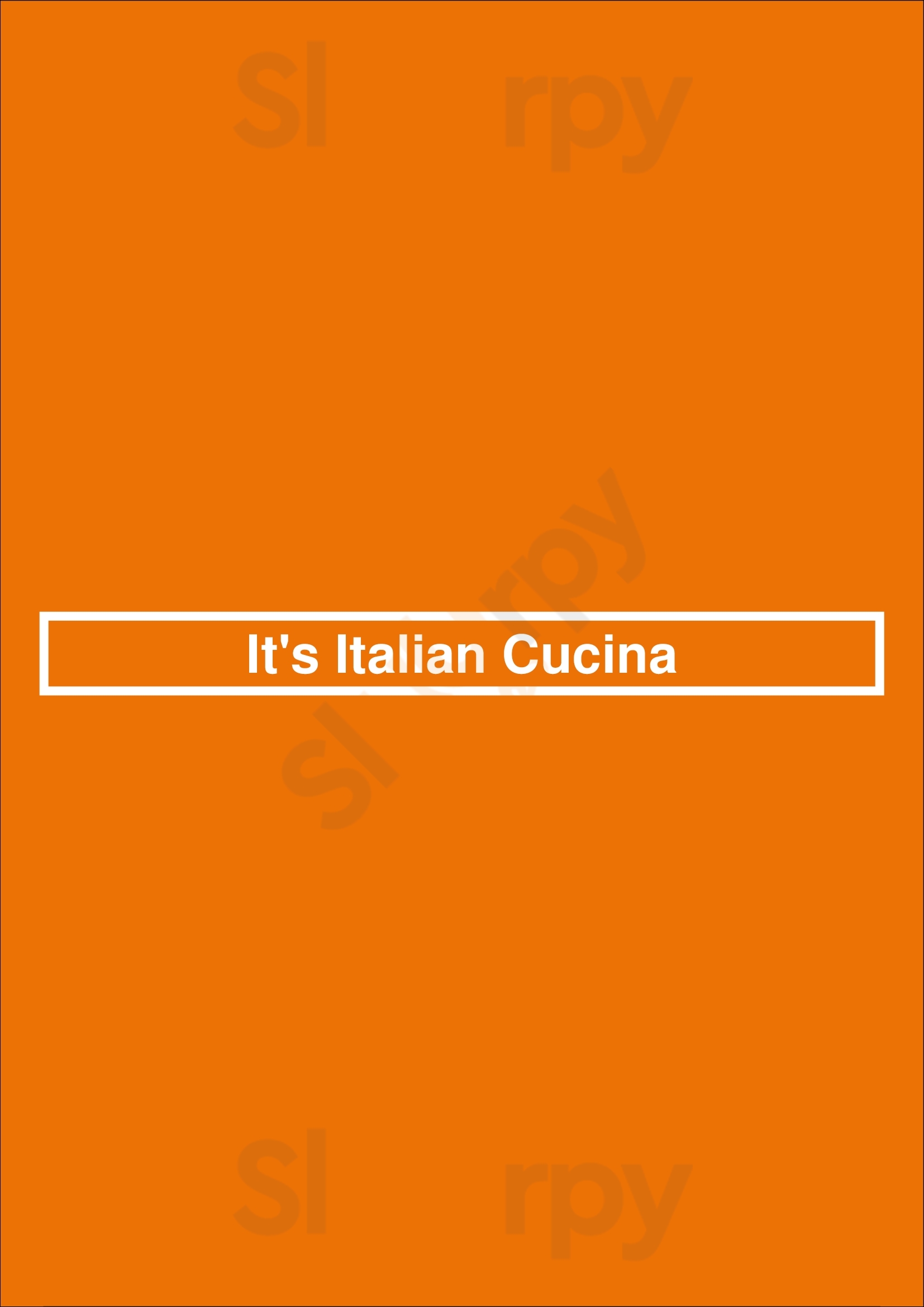 It's Italian Cucina Austin Menu - 1
