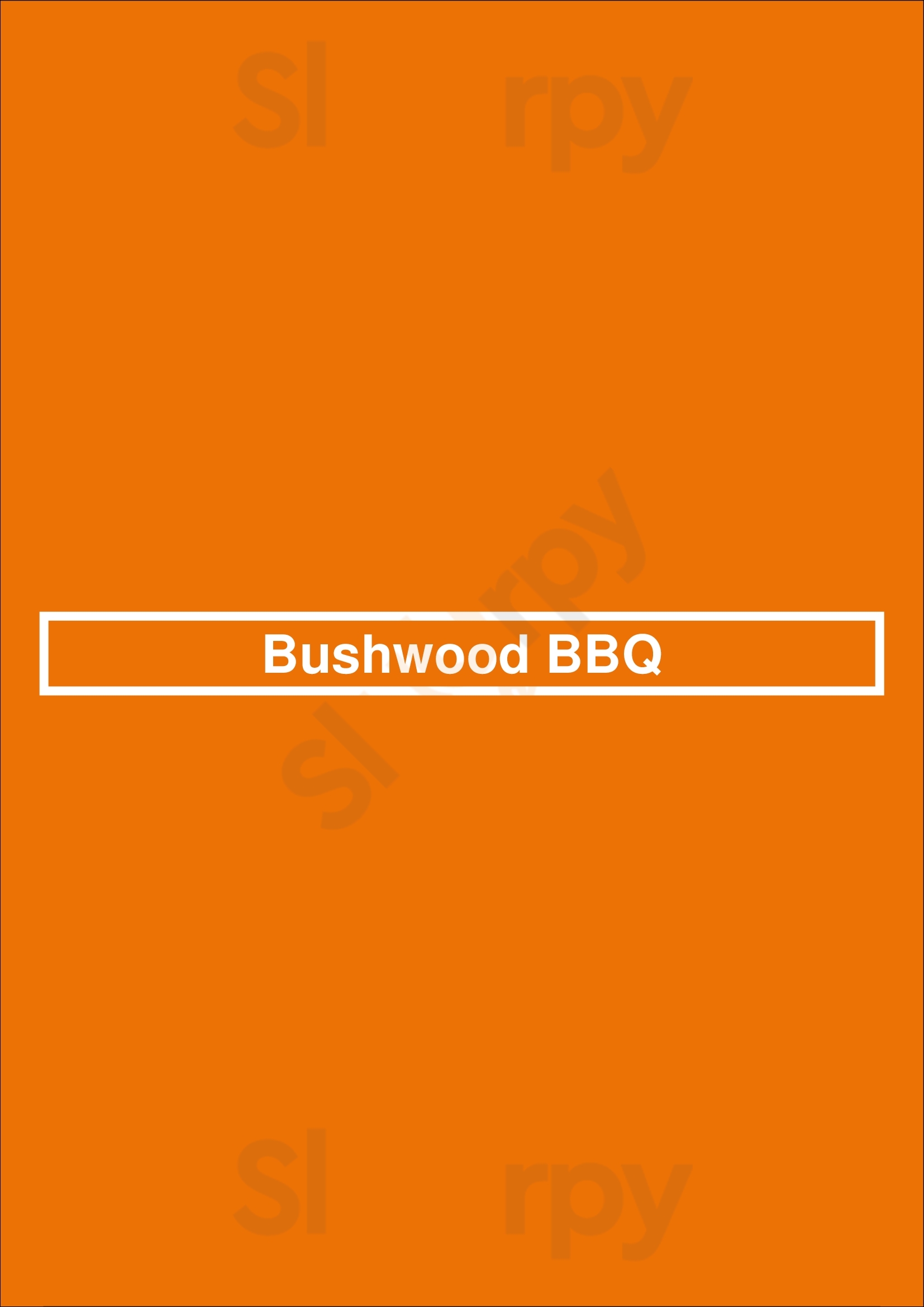 Bushwood Bbq San Antonio Menu - 1