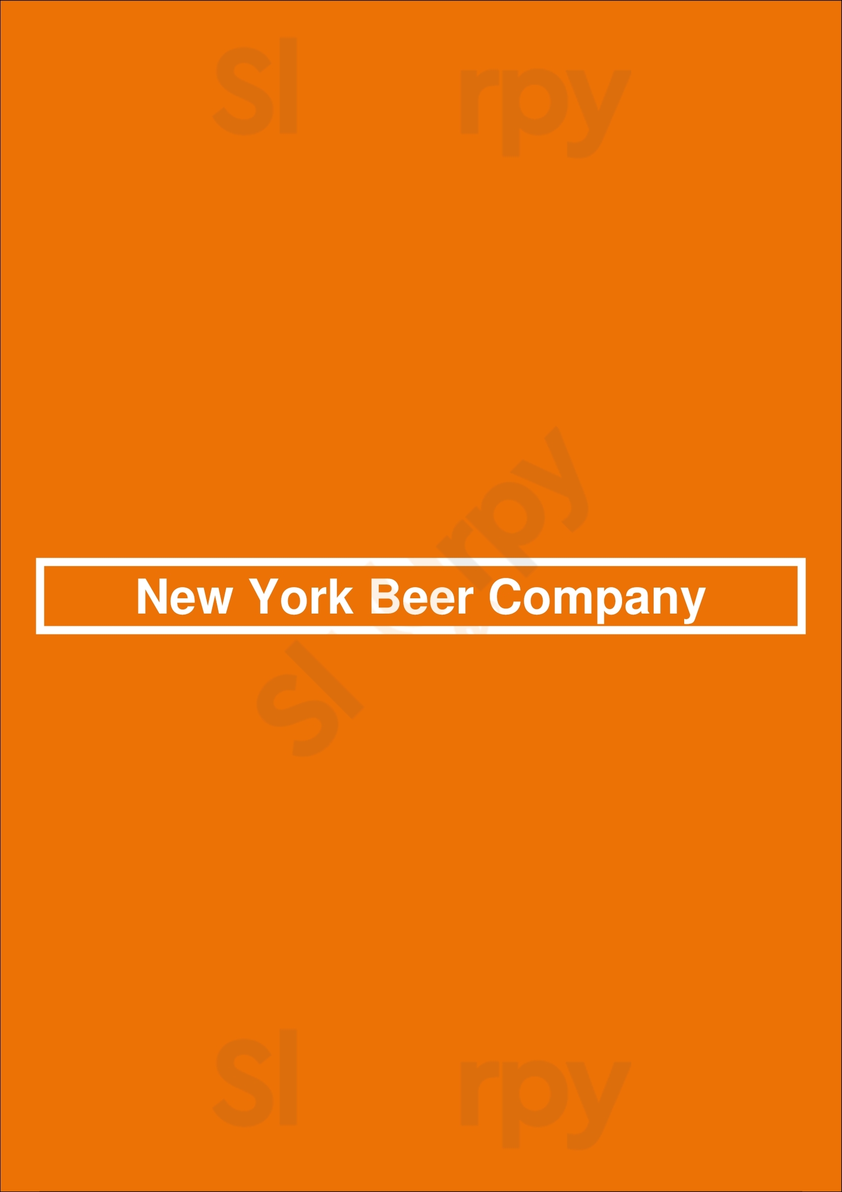 New York Beer Company New York City Menu - 1