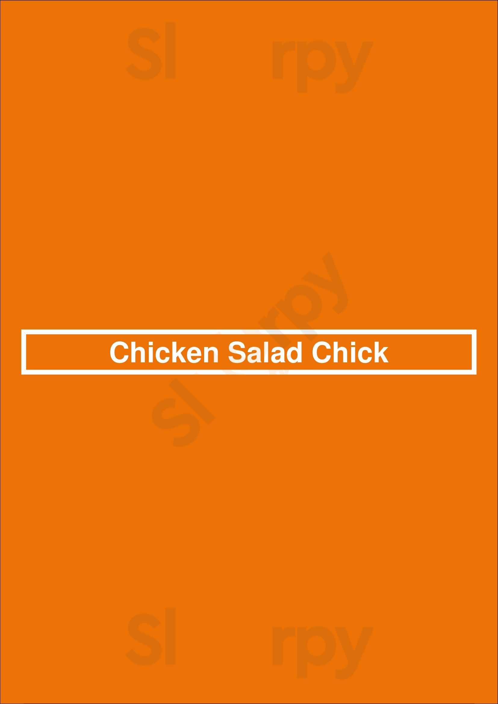 Main Menu - Chicken Salad Chick