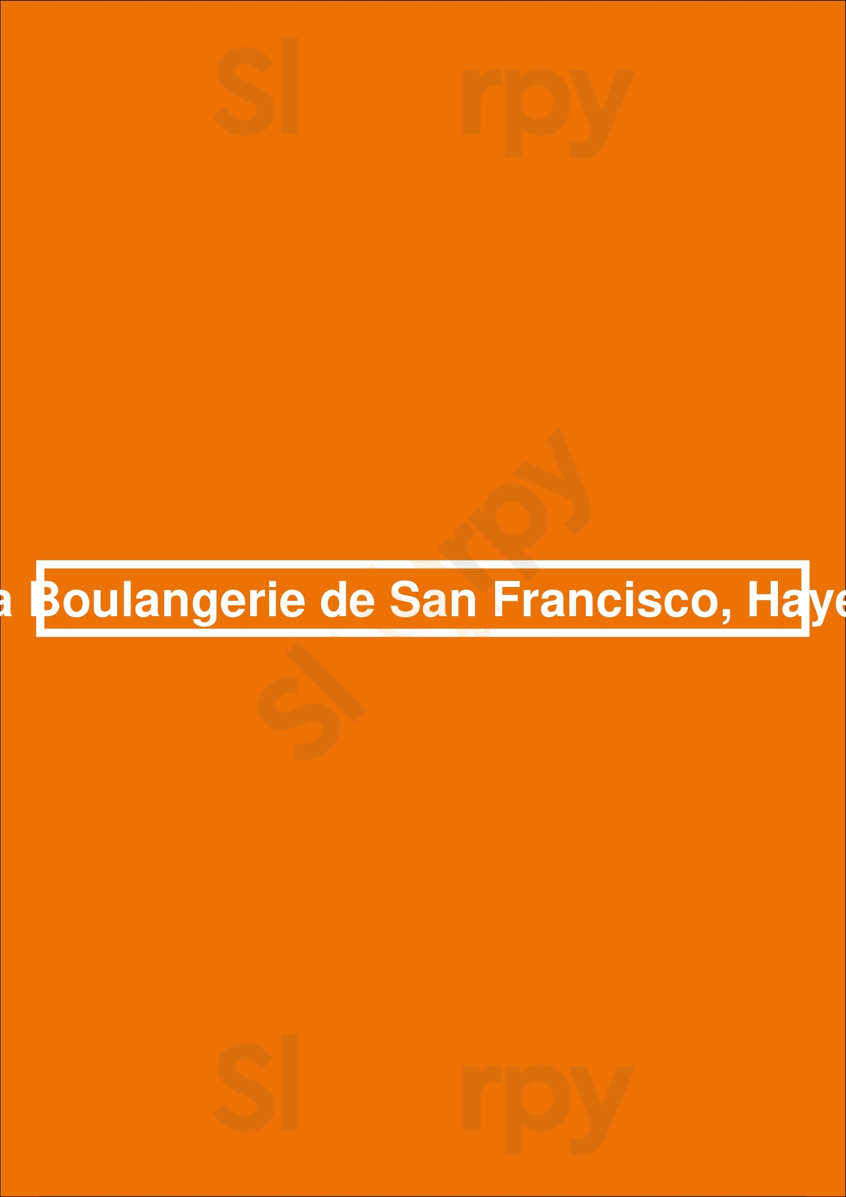 Main Menu - La Boulangerie