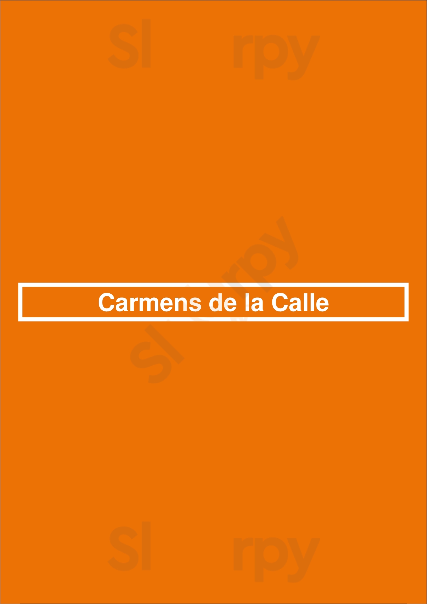 Main Menu - Carmens De La Calle
