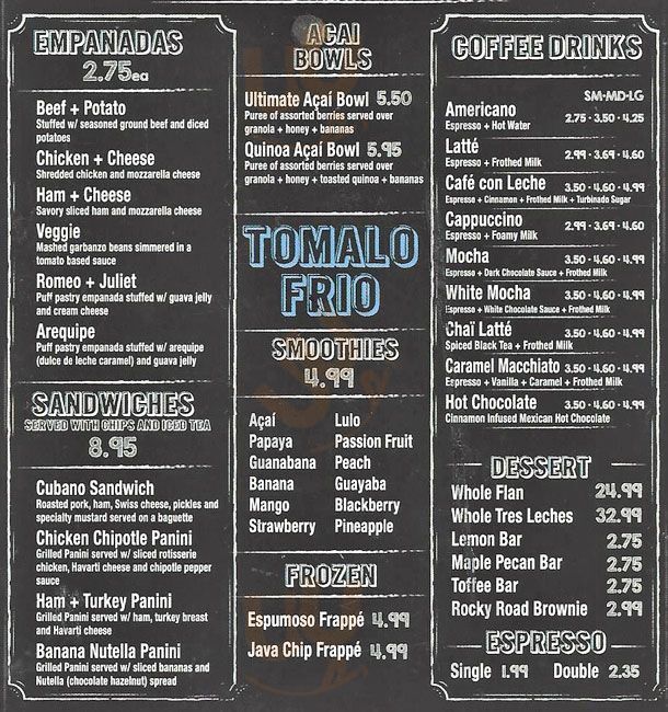 Espumoso Caffe Dallas Menu - 1