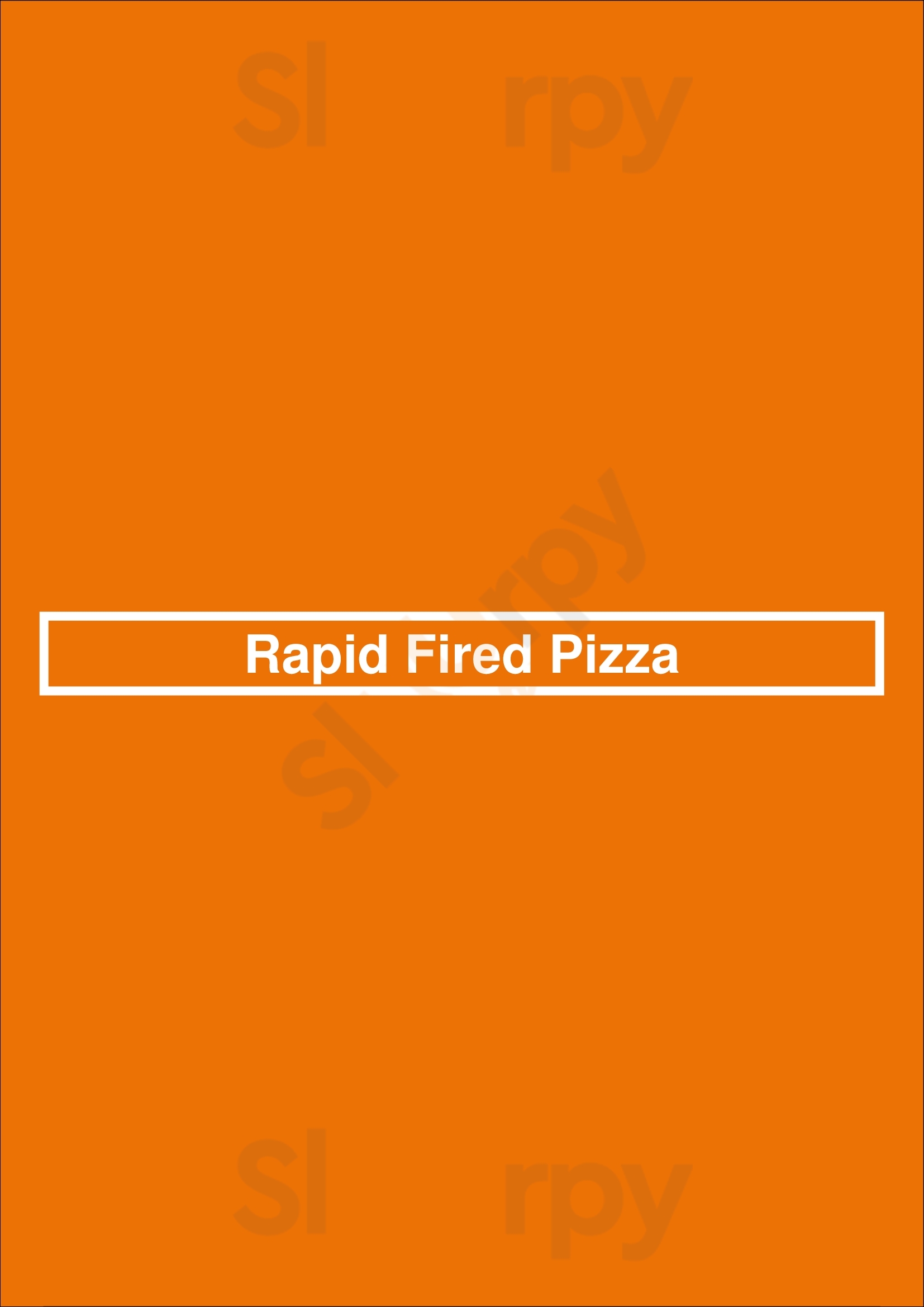Rapid Fired Pizza Cincinnati Menu - 1