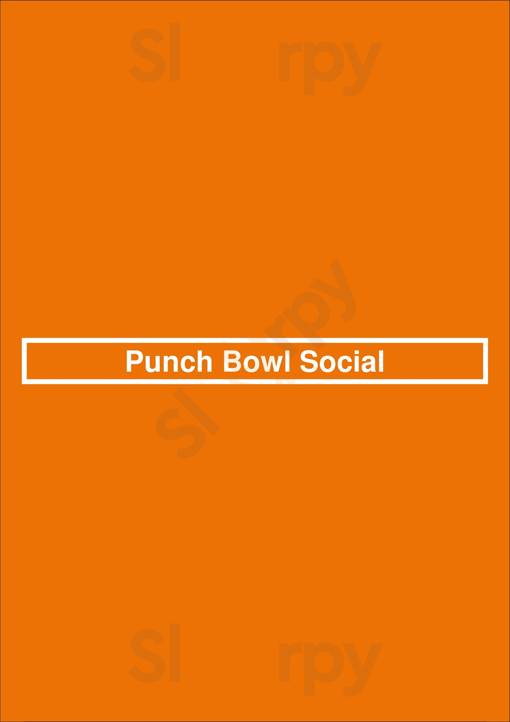 Main Menu - Punch Bowl Social