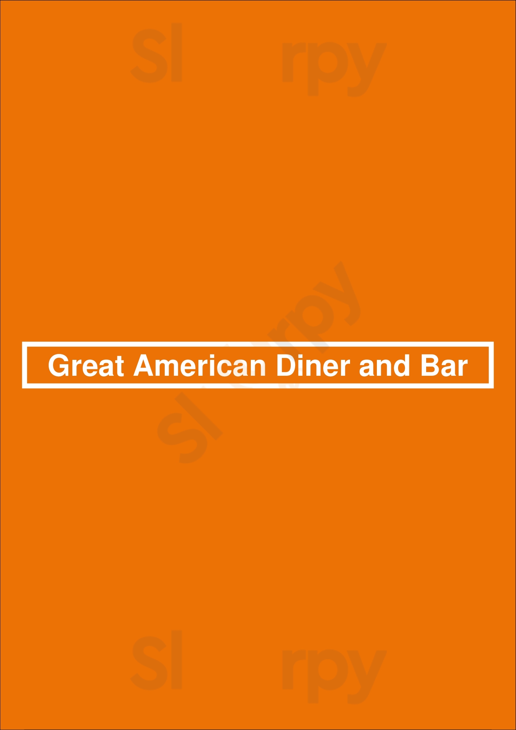 Great American Diner And Bar Seattle Menu - 1