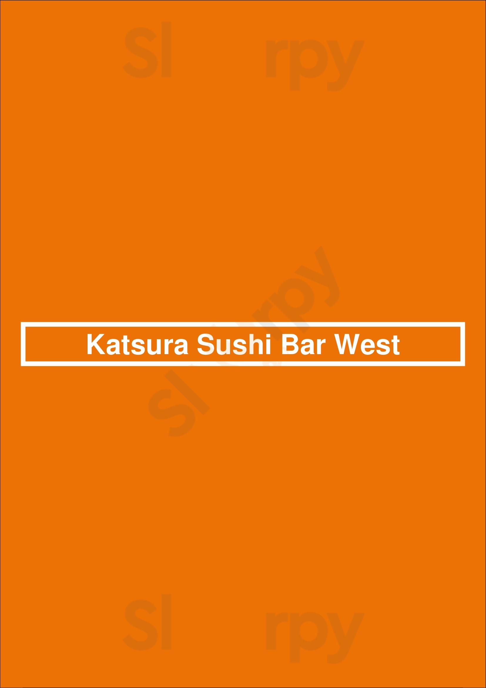 Main Menu - Katsura Sushi Bar West