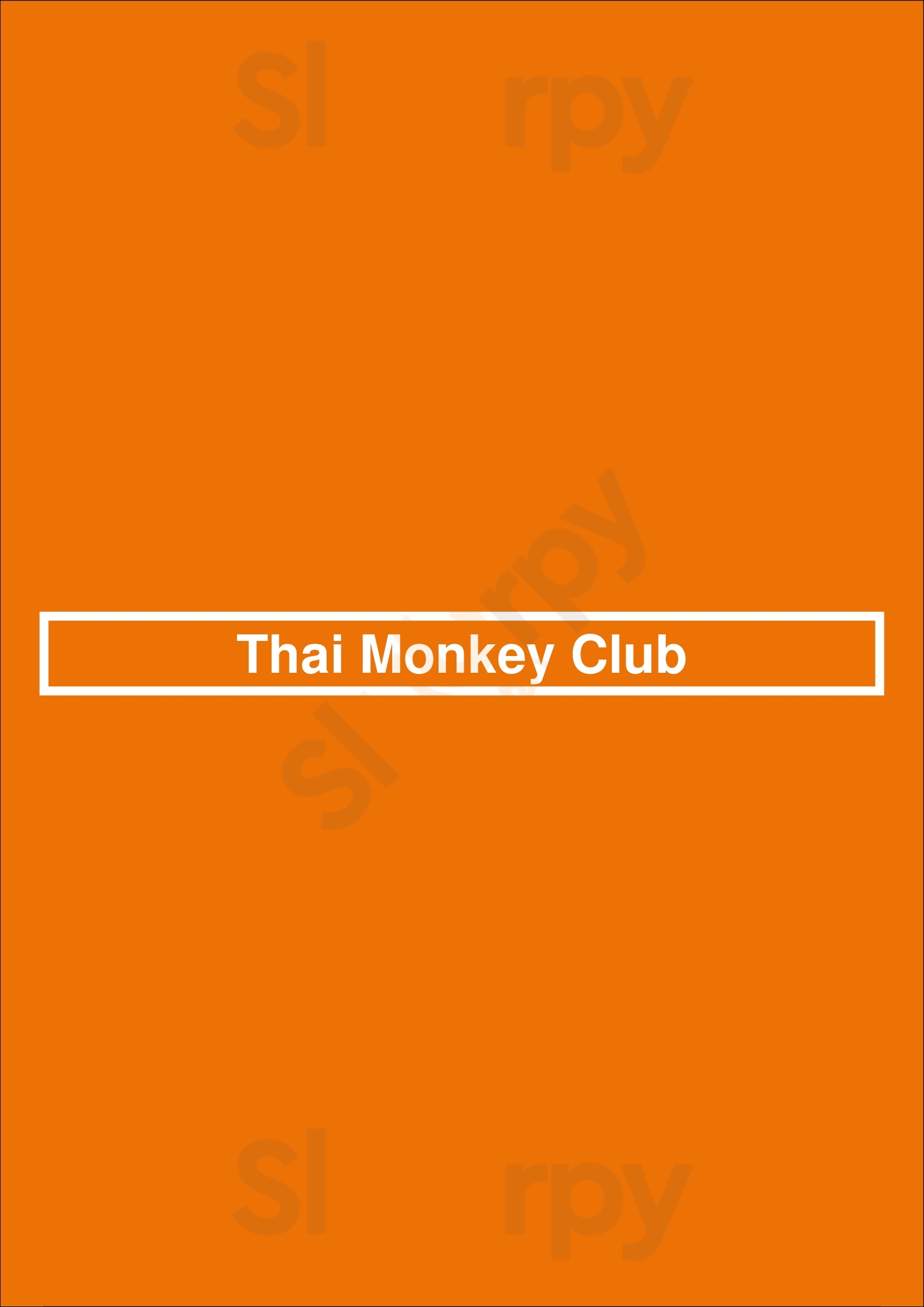 Thai Monkey Club Denver Menu - 1