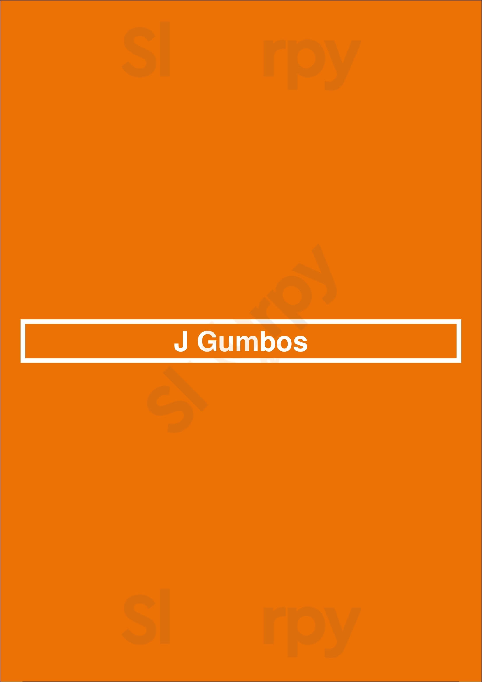 Main Menu - J Gumbos