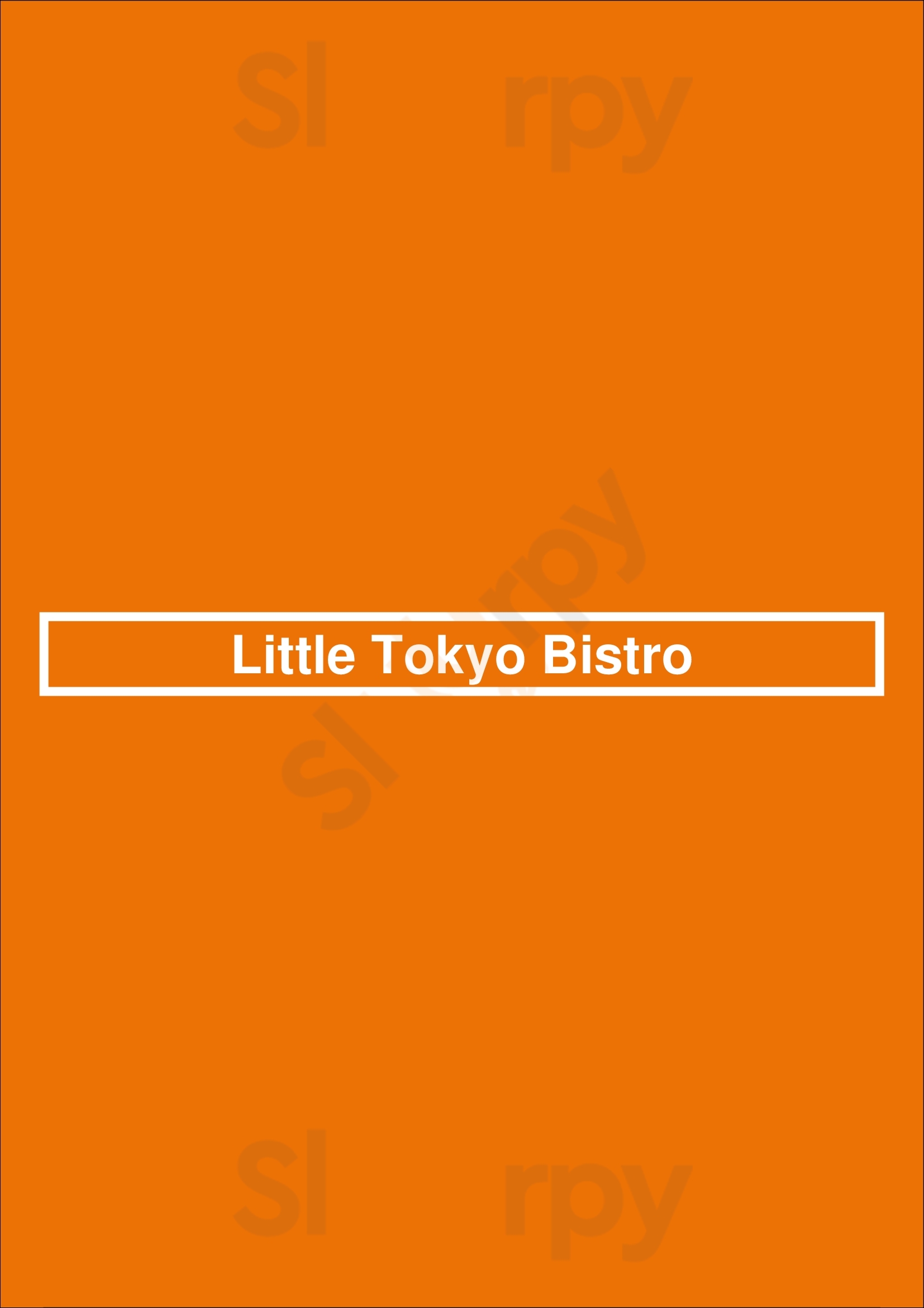 Main Menu - Little Tokyo Bistro