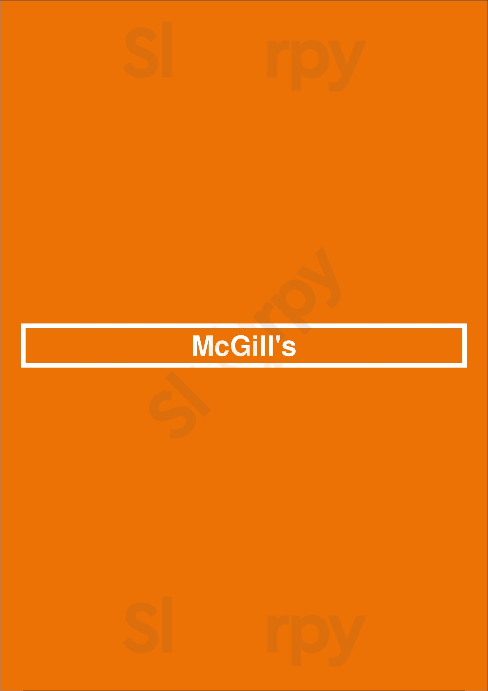 Mcgill's Tulsa Menu - 1