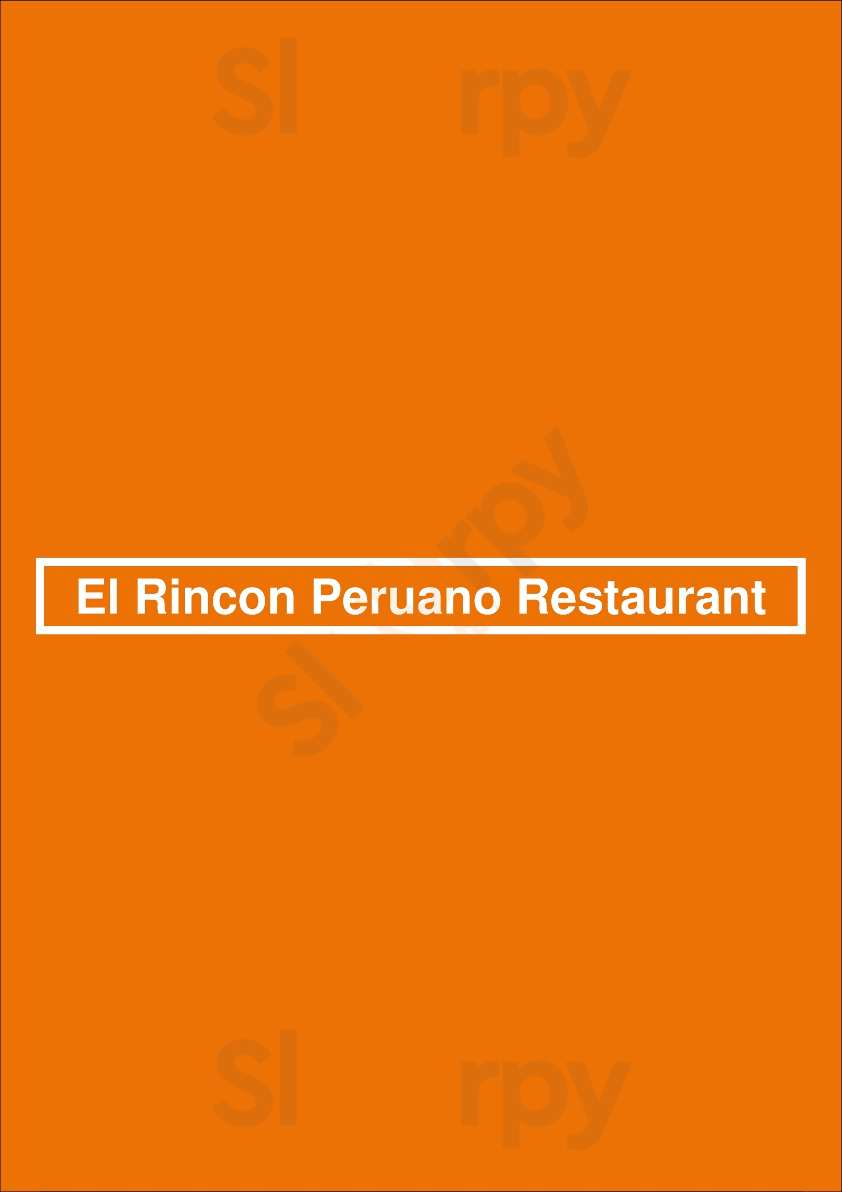 El Rincon Peruano Restaurant Tampa Menu - 1