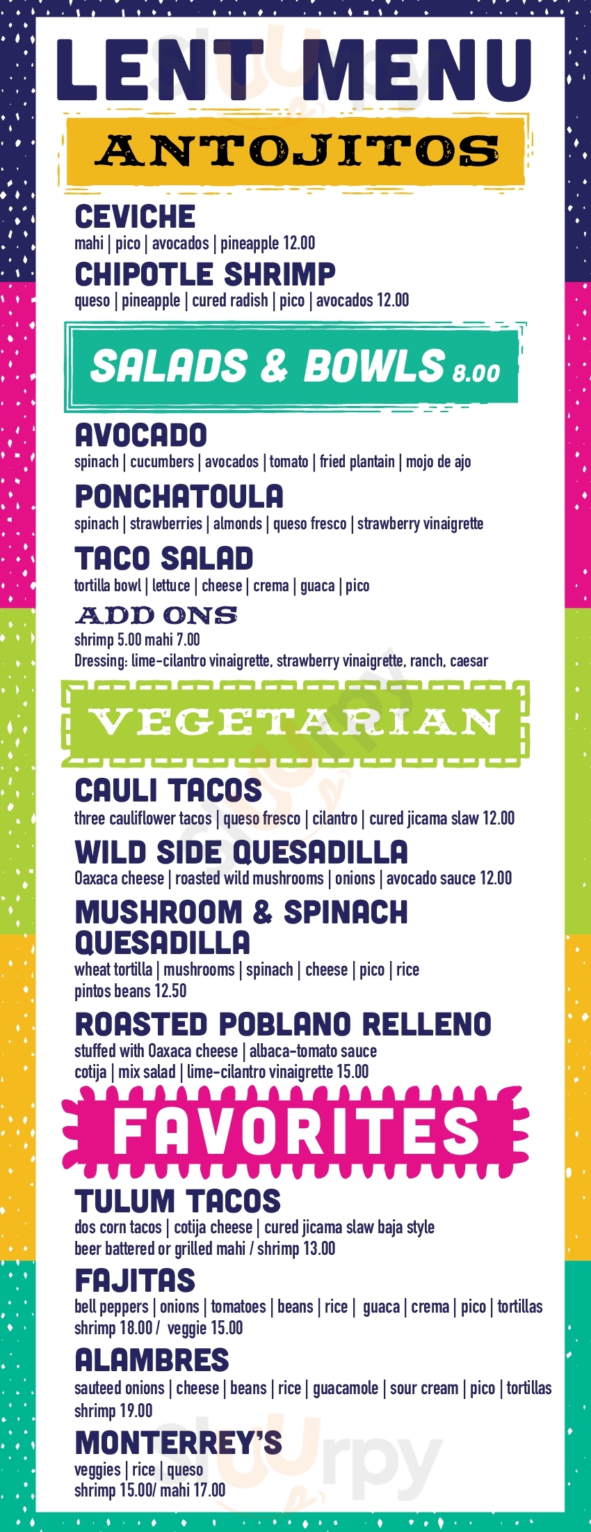 Main Menu - La Carreta