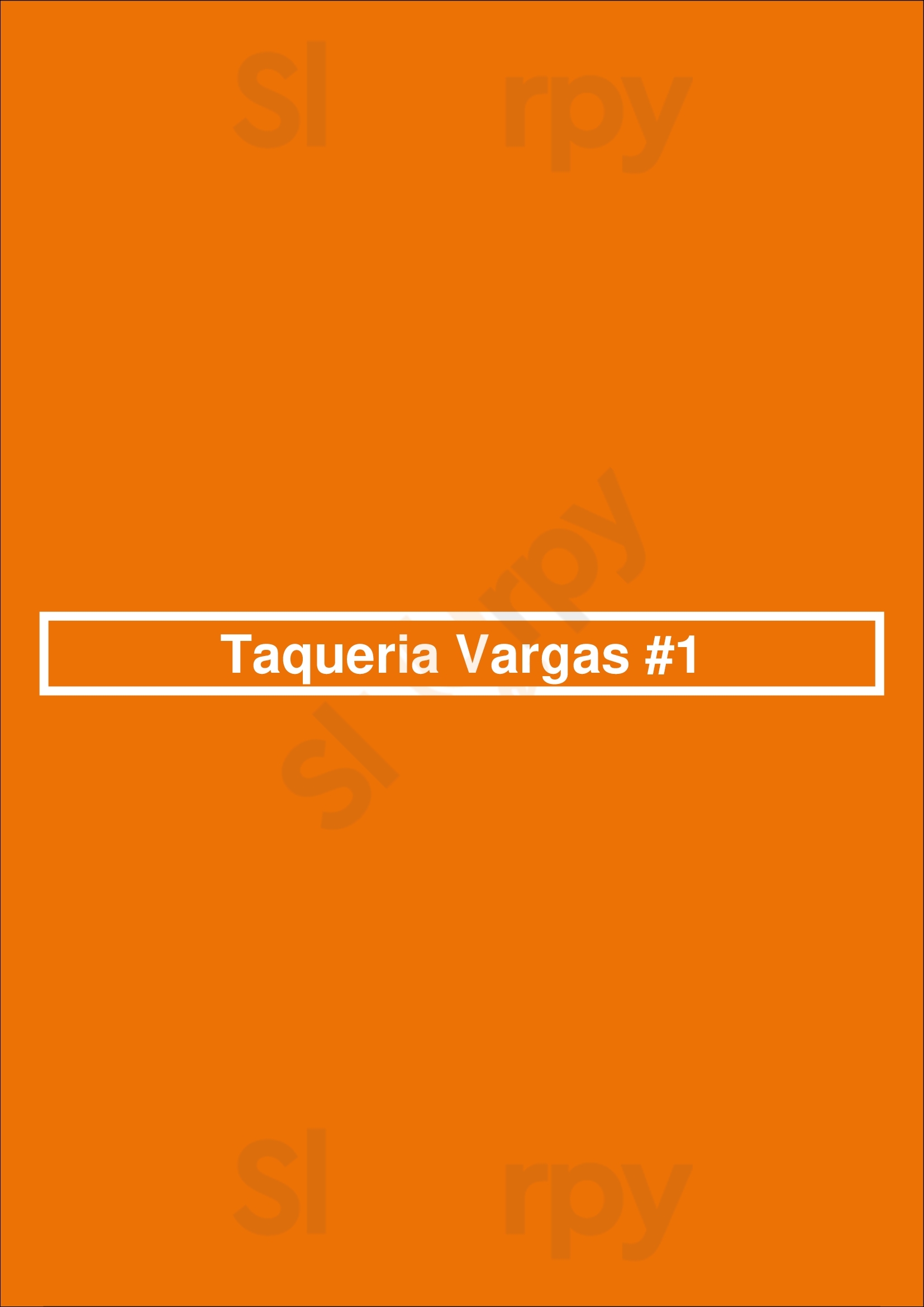 Main Menu - Taqueria Vargas #1