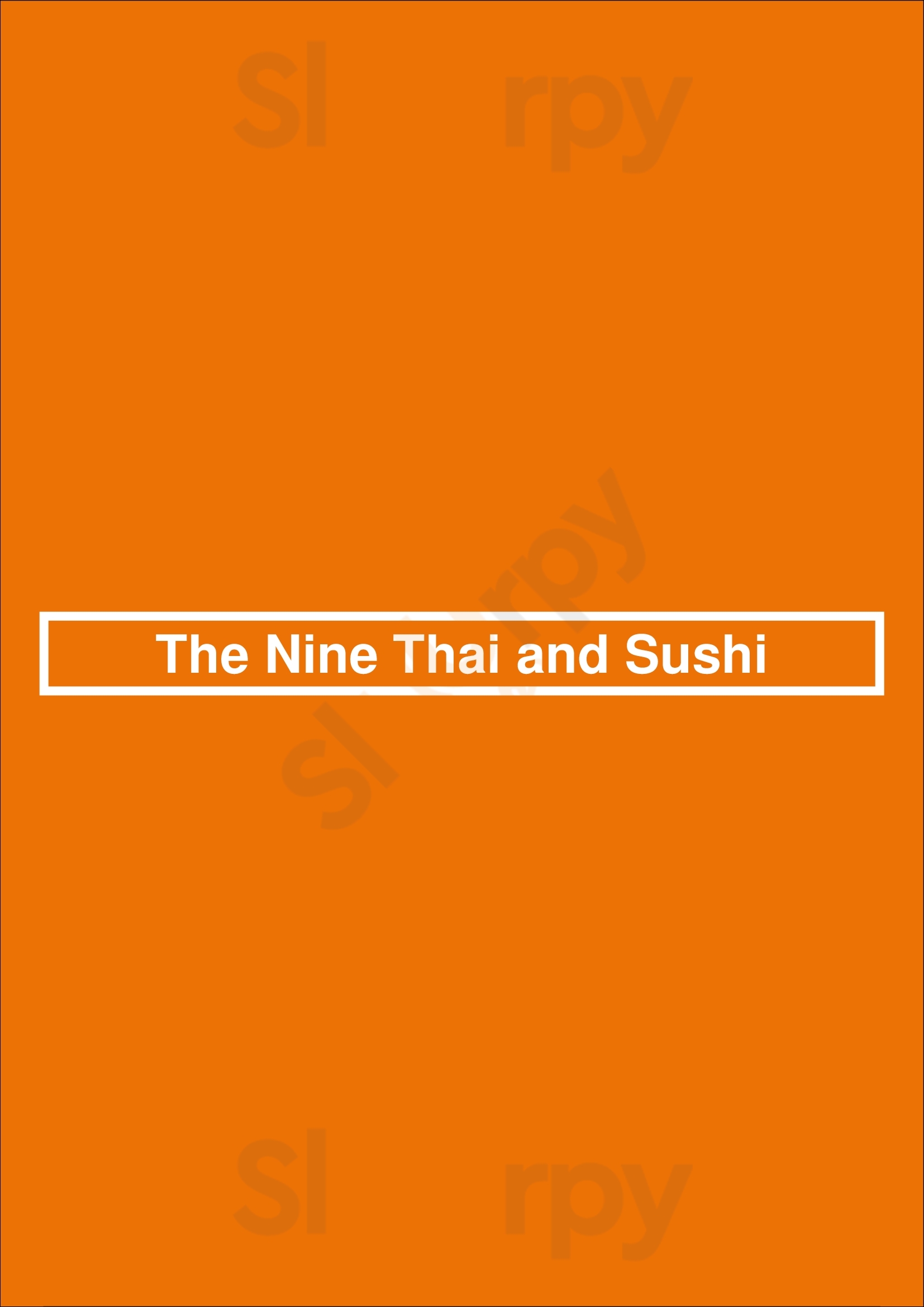 The Nine Thai And Sushi Memphis Menu - 1