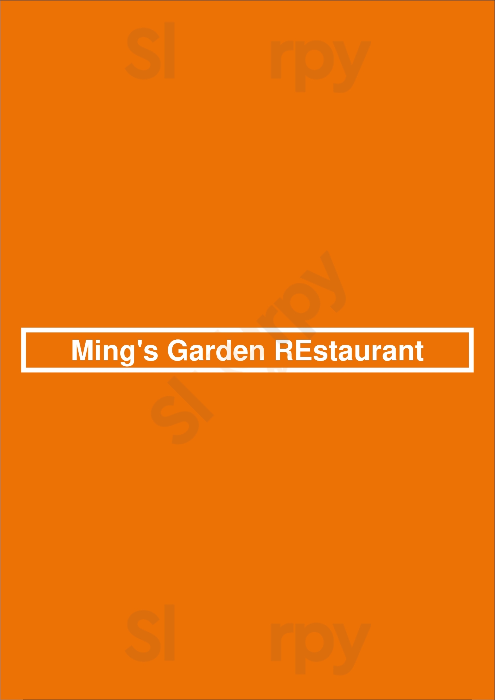 Ming's Garden Restaurant San Jose Menu - 1