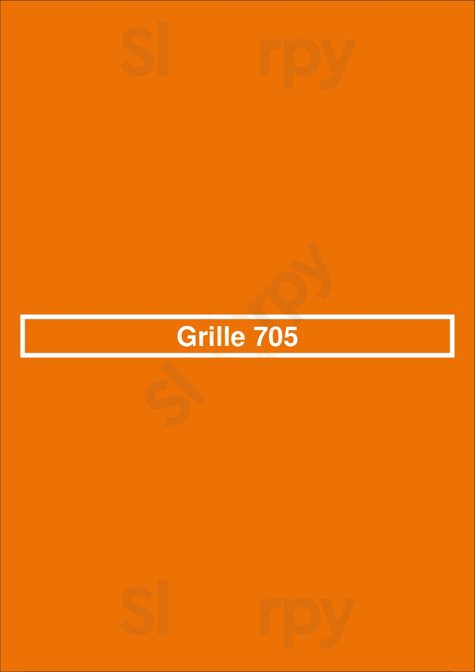 Grille 705 Boston Menu - 1