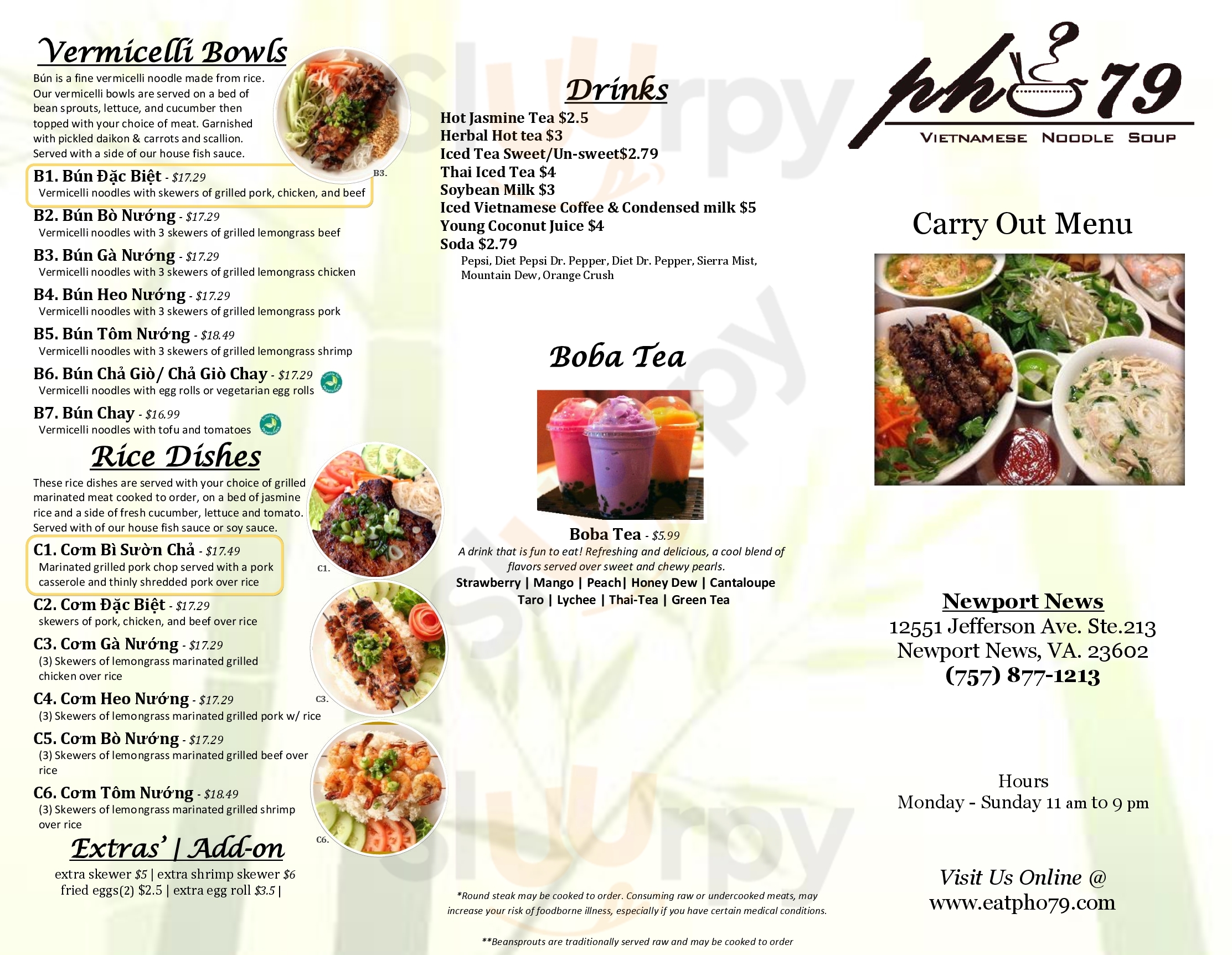 Pho 79 Express Virginia Beach Menu - 1